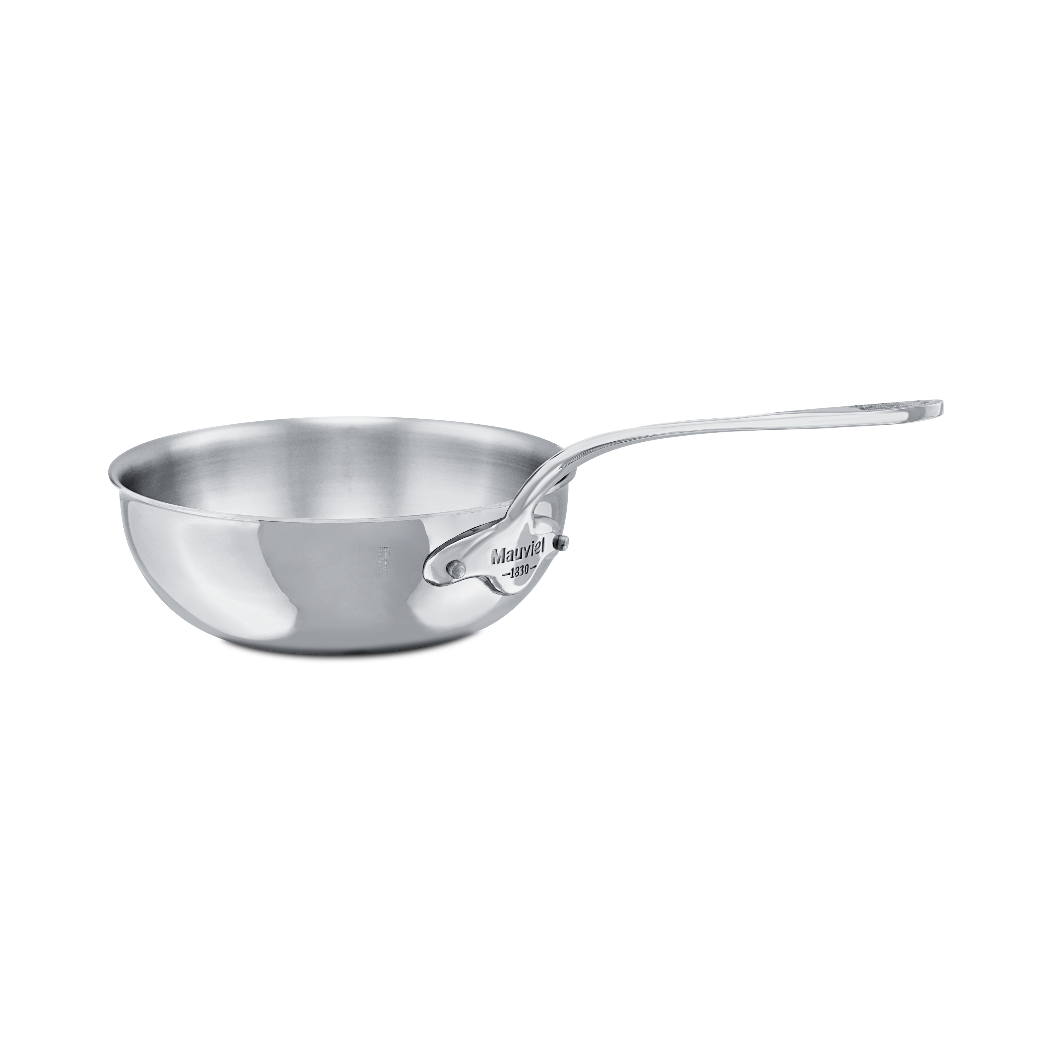 Mauviel M'COOK 5-Ply Chef Pan With Lid, Cast Stainless Steel Handle, 3.4-Qt