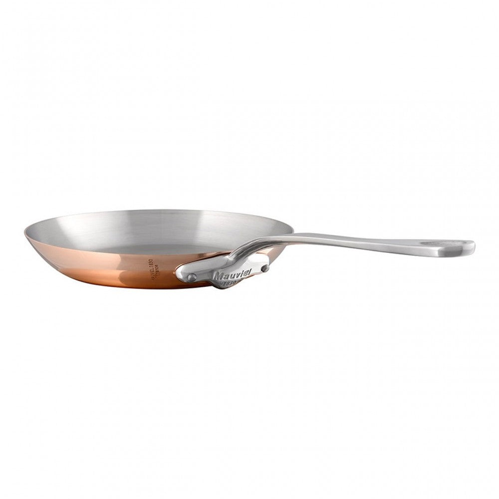 Mauviel M'Heritage M'150 S Copper Frying Pan With Cast Stainless Steel Handle, 7.9-In