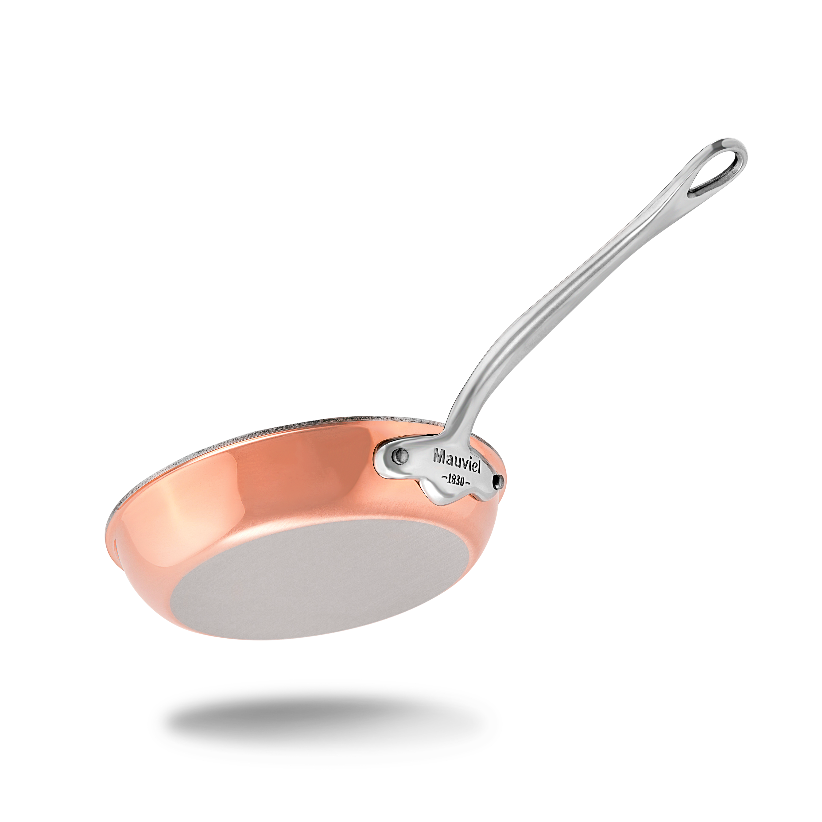 Mauviel M'Heritage M'6 S Induction Copper Frying Pan With Cast Stainless Steel Handle, 10.2-In