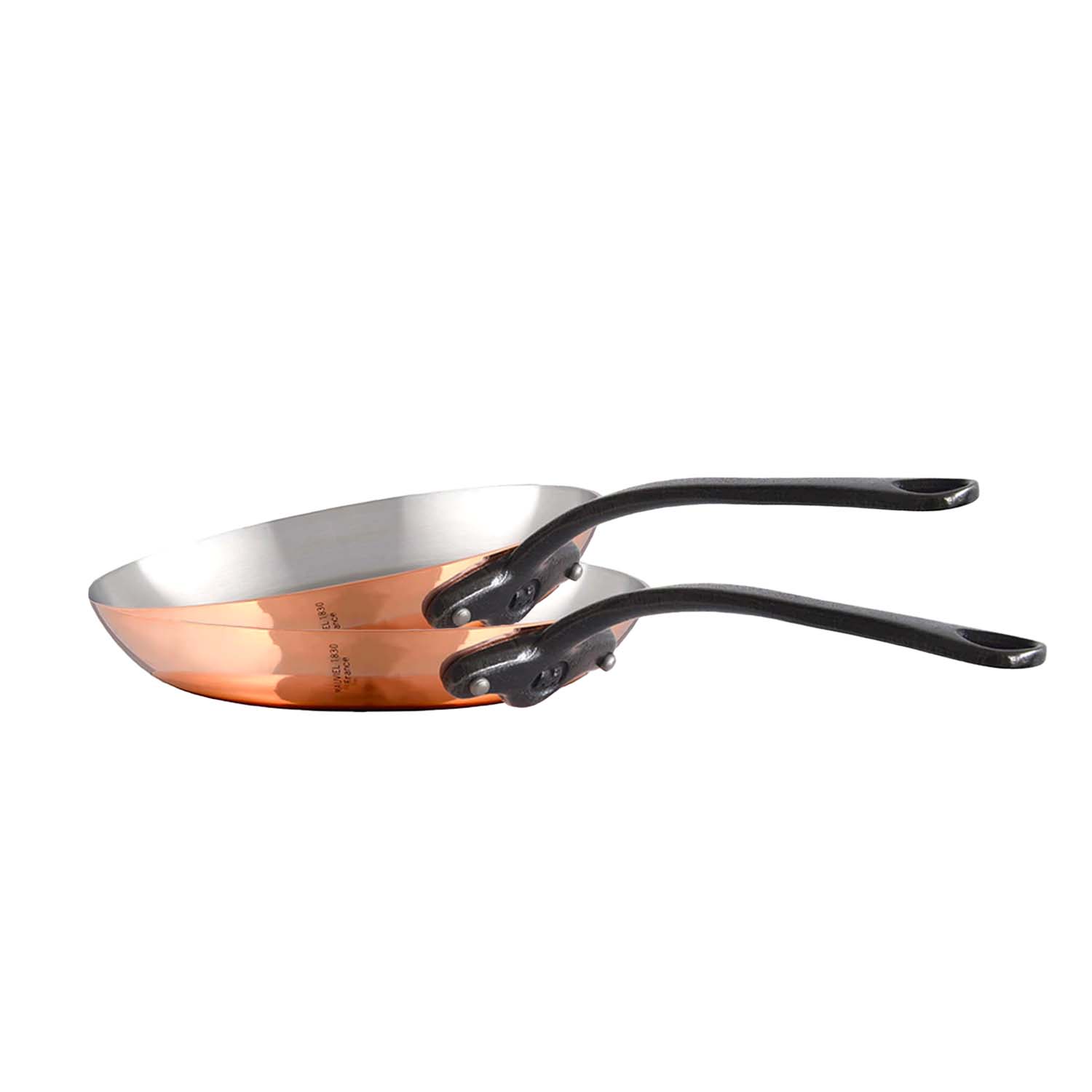 Mauviel M'Heritage M'200 CI 2-Piece Frying Pan Set With Cast Iron Handles