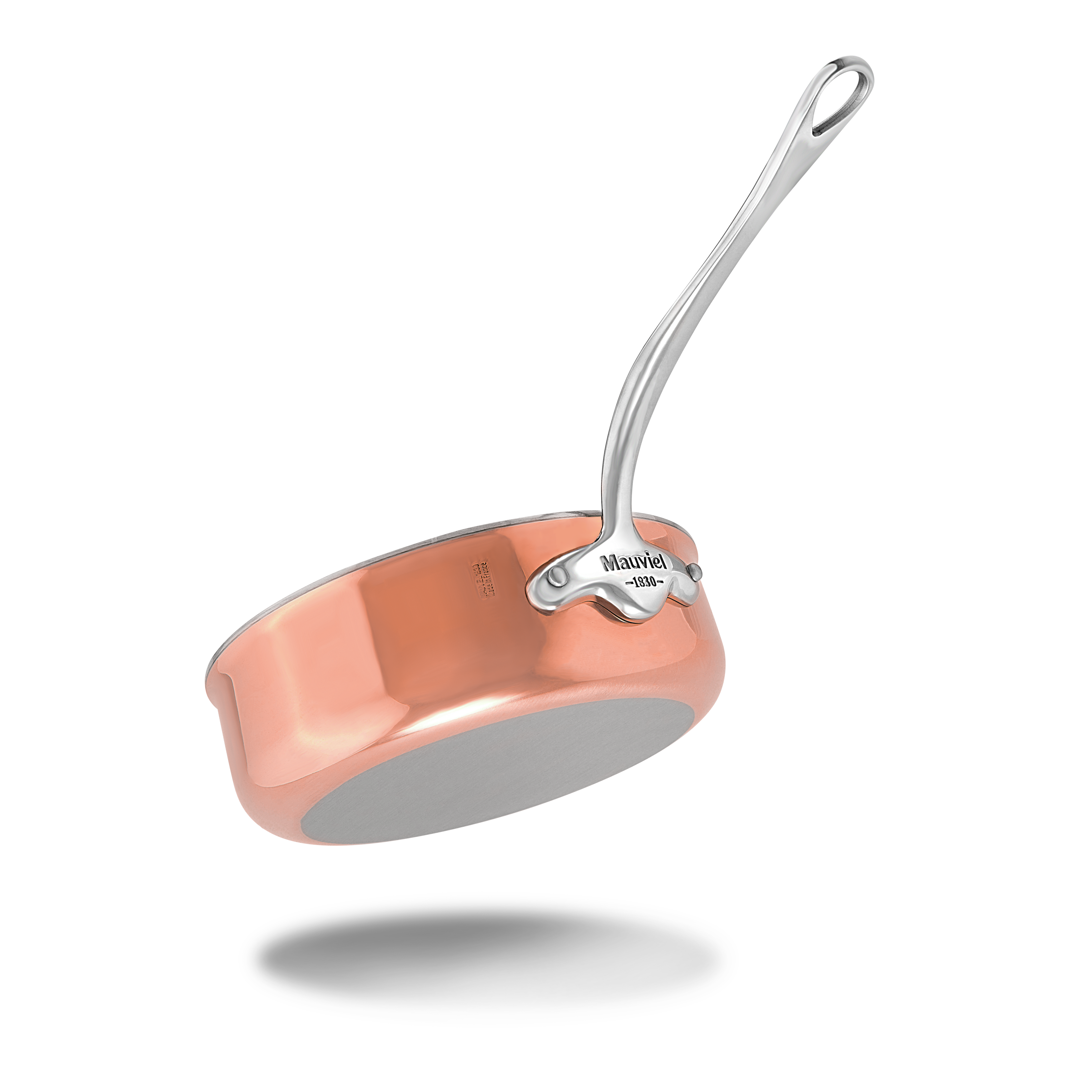 Mauviel M'Heritage M'6 S Induction Copper Saute Pan With Lid, Cast Stainless Steel Handle, 3.1-Qt