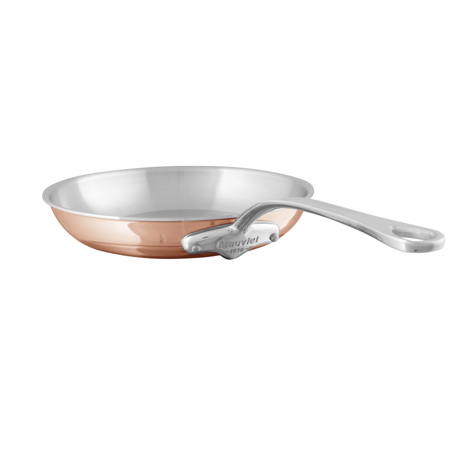 Mauviel M'Heritage M'6 S Induction Copper Frying Pan With Cast Stainless Steel Handle, 11.8-In