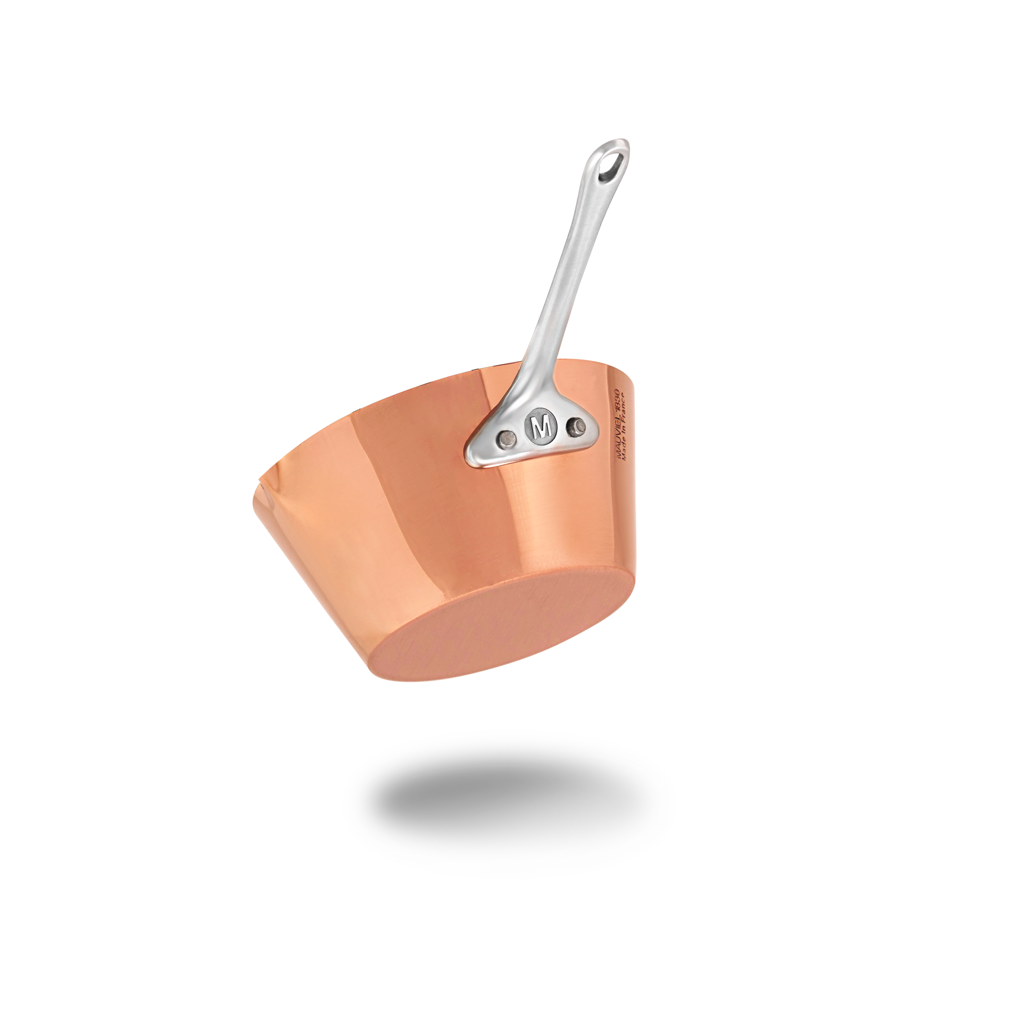 Mauviel M'MINIS Splayed Saute Pan With Cast Stainless Steel Handle & Pouring Edge, 3.5-in