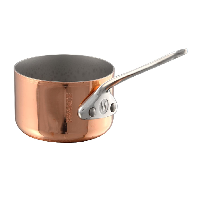 Mauviel M'MINIS Copper Saute Pan With Stainless Steel Handle, 0.26-Qt