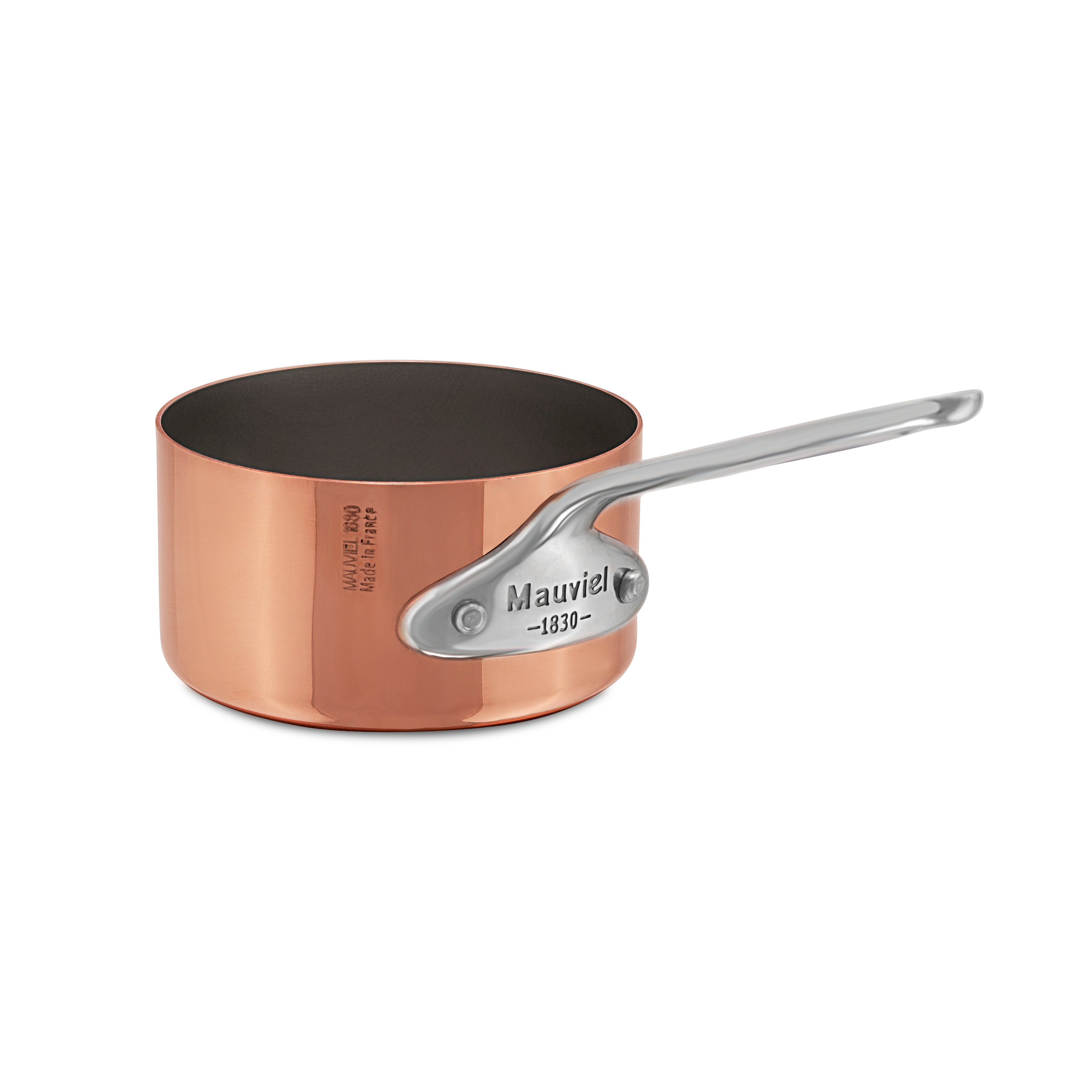 Mauviel M'MINIS Copper Sauce Pan With Stainless Steel Handle, 0.32-Quart