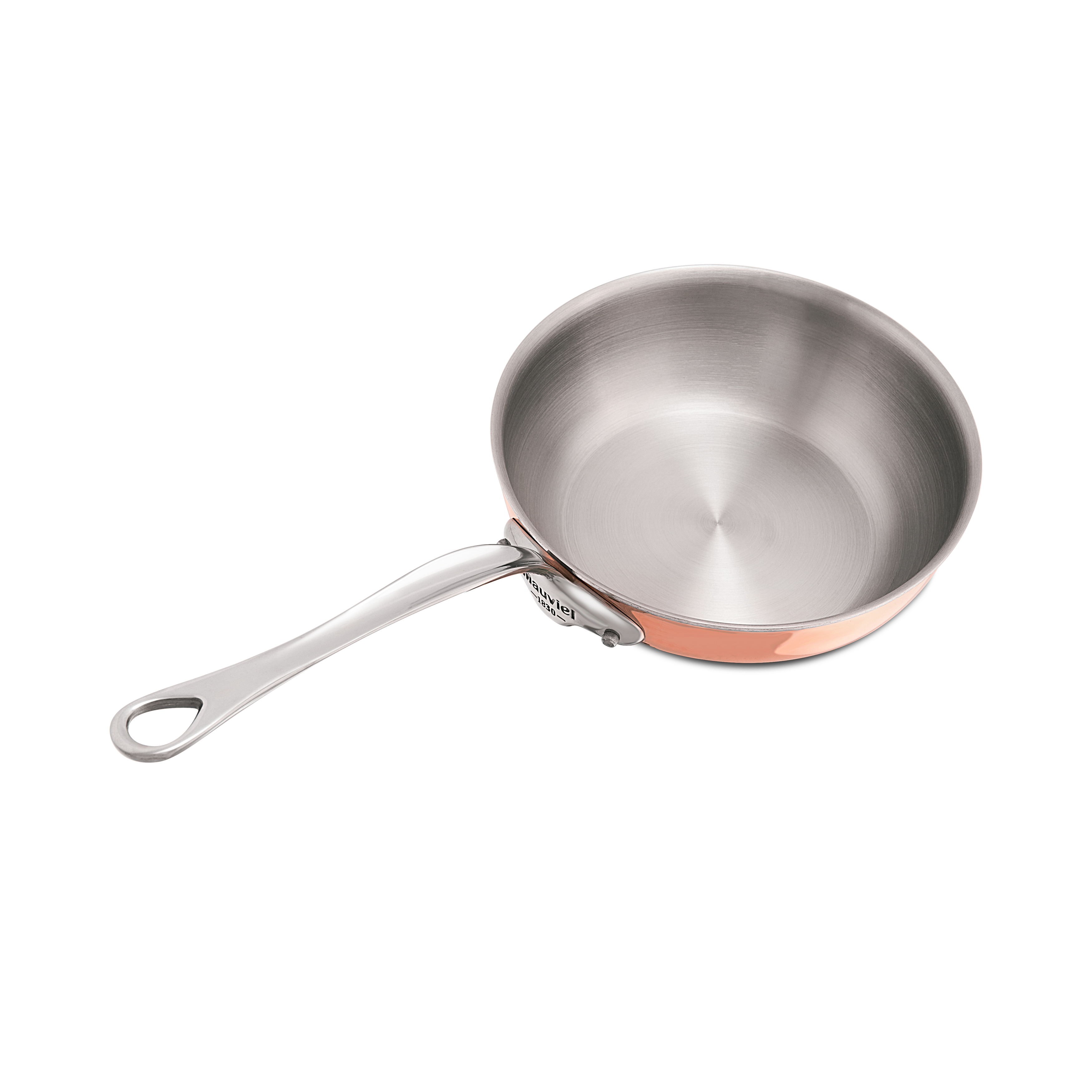 Mauviel M'Heritage M'6 S Induction Copper Chef Pan With Cast Stainless Steel Handle, 3.4-Qt