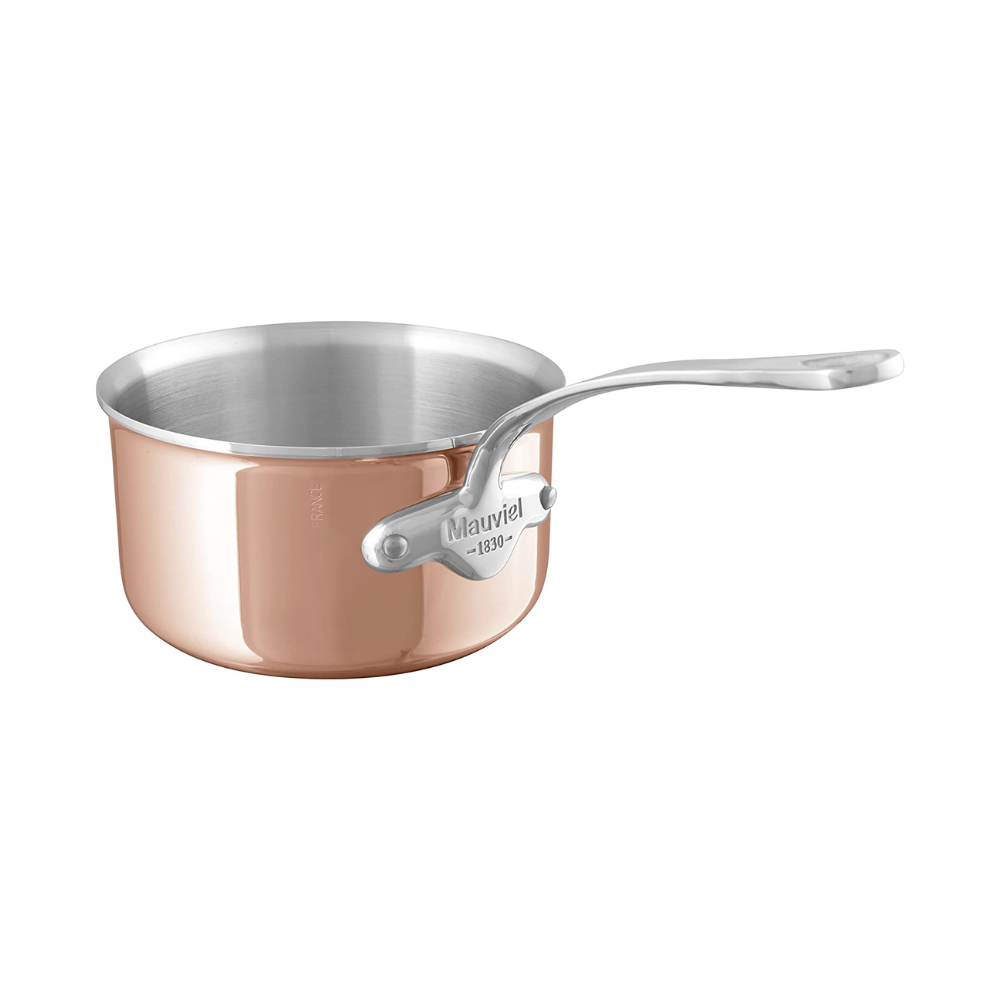 Mauviel M'Heritage M'6 S Sauce Pan With Cast Stainless Steel Handle, 1.2-Qt