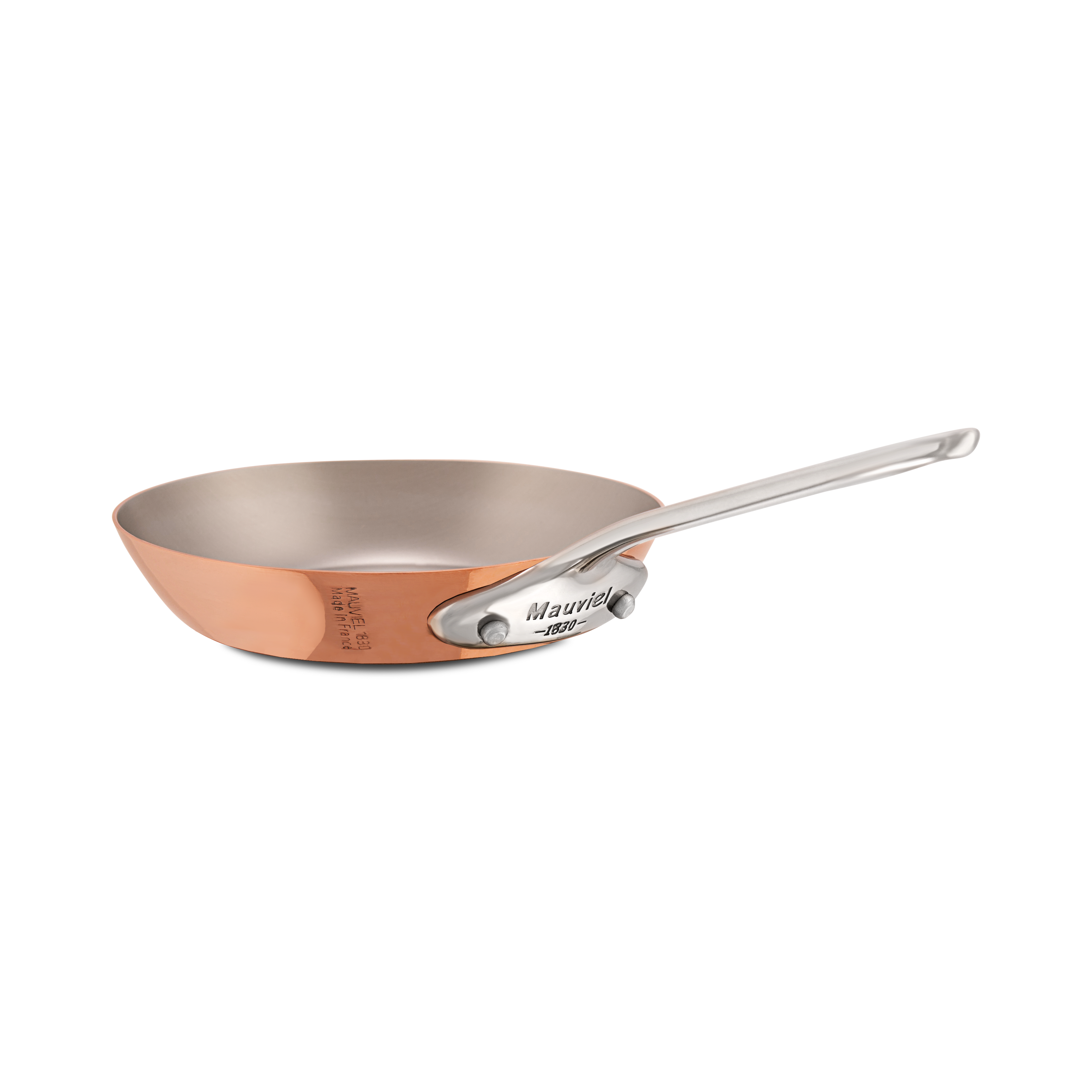 Mauviel M'MINIS Copper Round Frying Pan With Stainless Steel Handle, 4.7-in