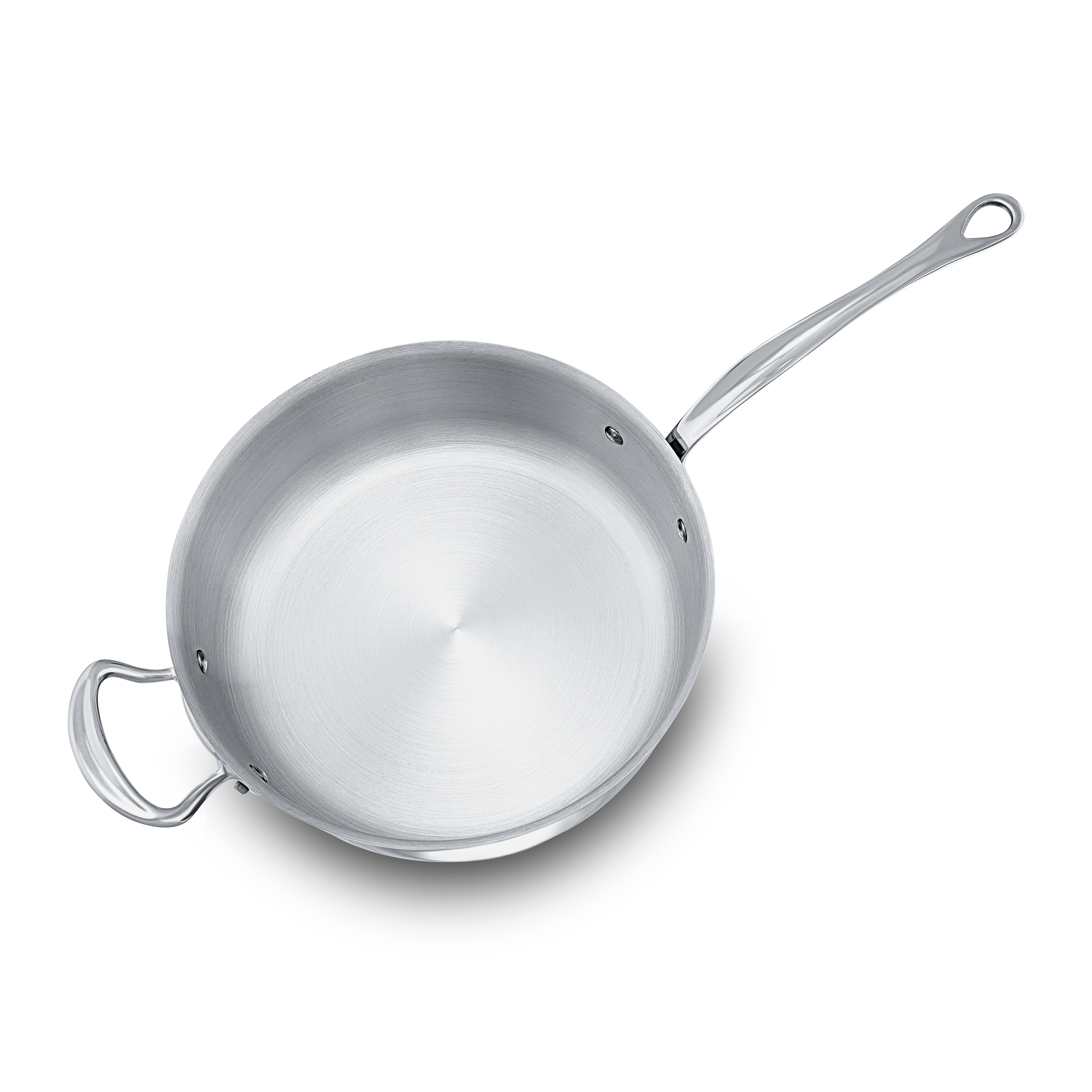 Mauviel M'COOK 5-Ply Saute Pan With Lid With Helper Handle, Cast Stainless Steel Handle, 6.2-Qt
