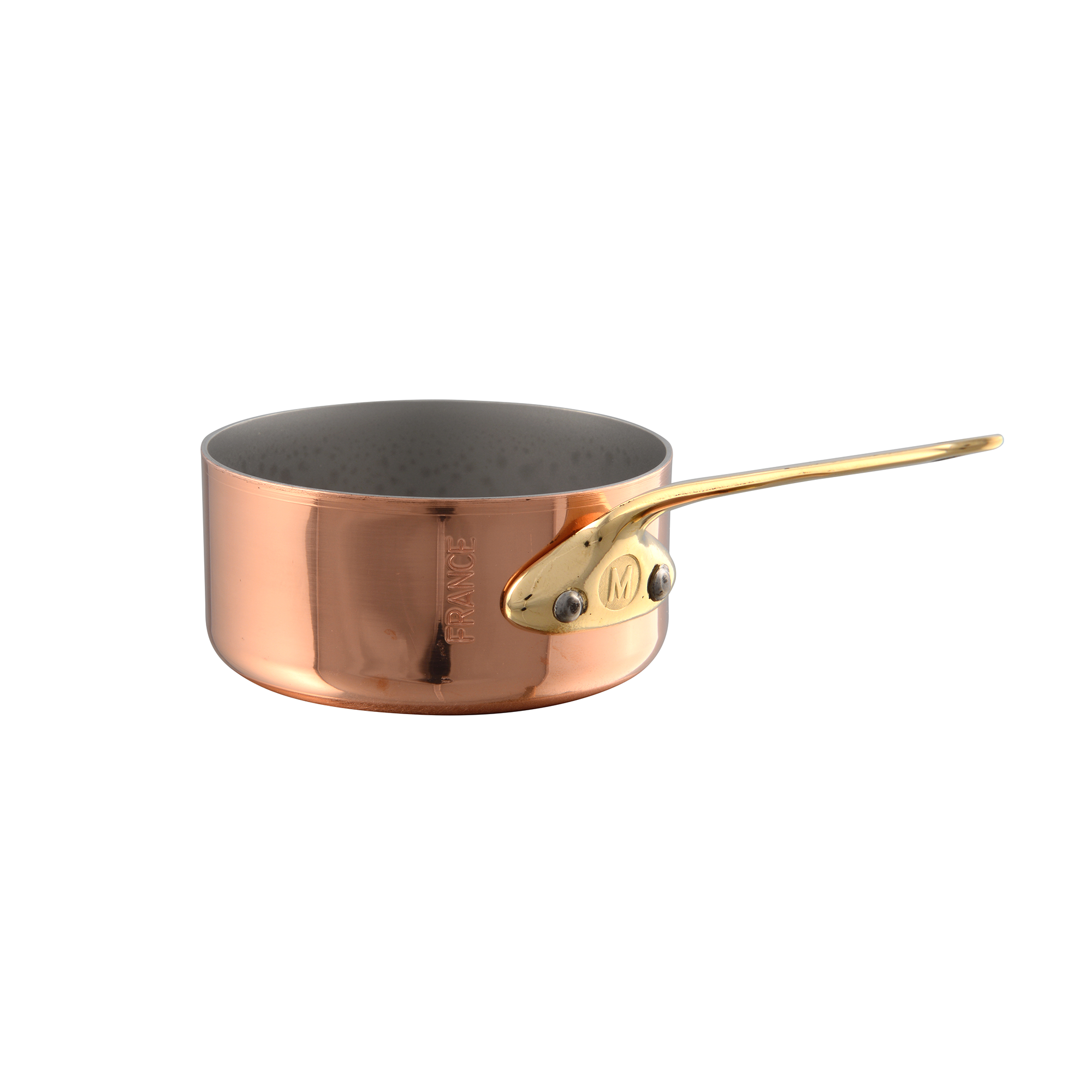 Mauviel M'MINIS Copper Saute Pan With Brass Handles, 2.7-In