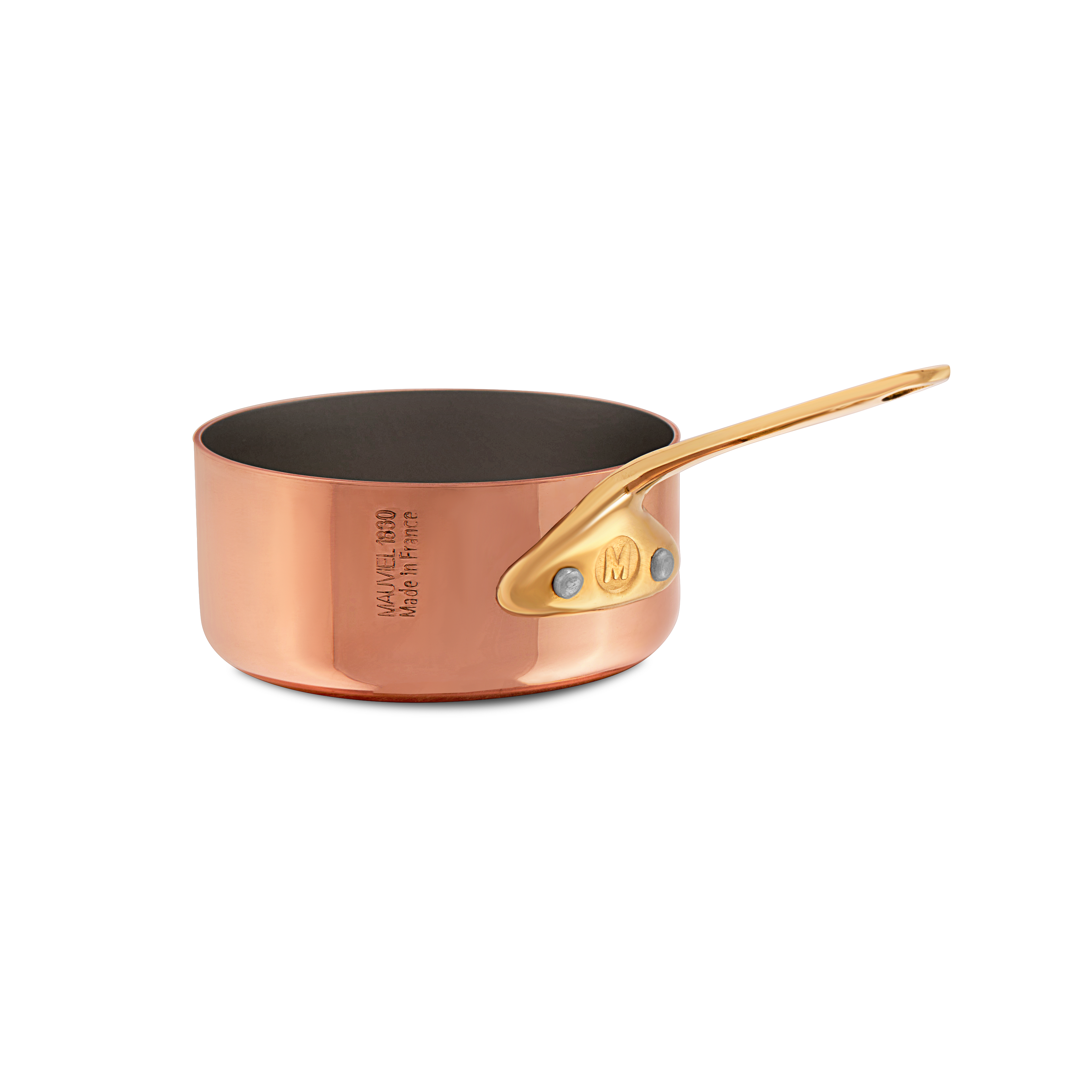 Mauviel M'MINIS Copper Saute Pan With Brass Handles, 2.7-In