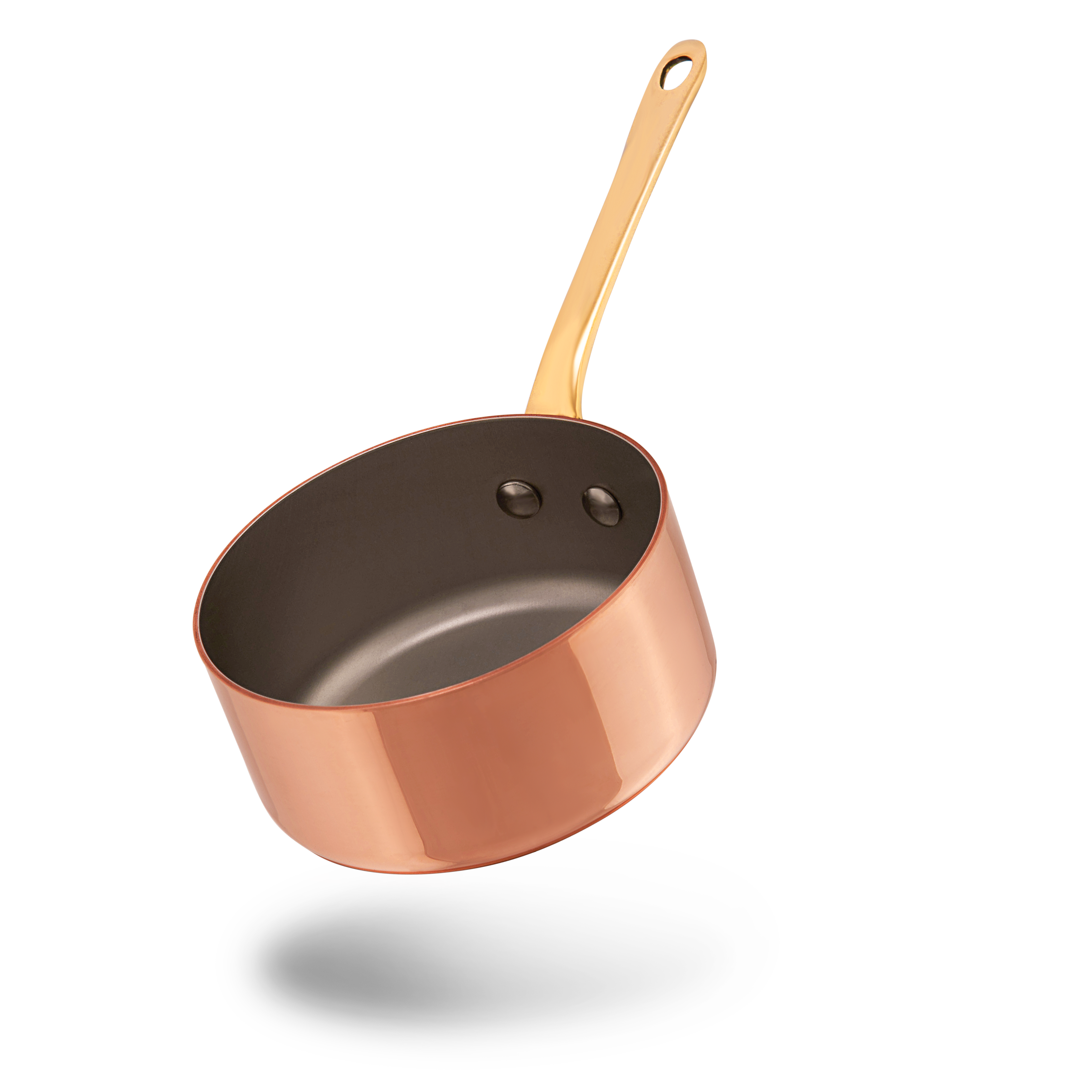 Mauviel M'MINIS Copper Saute Pan With Brass Handles, 2.7-In