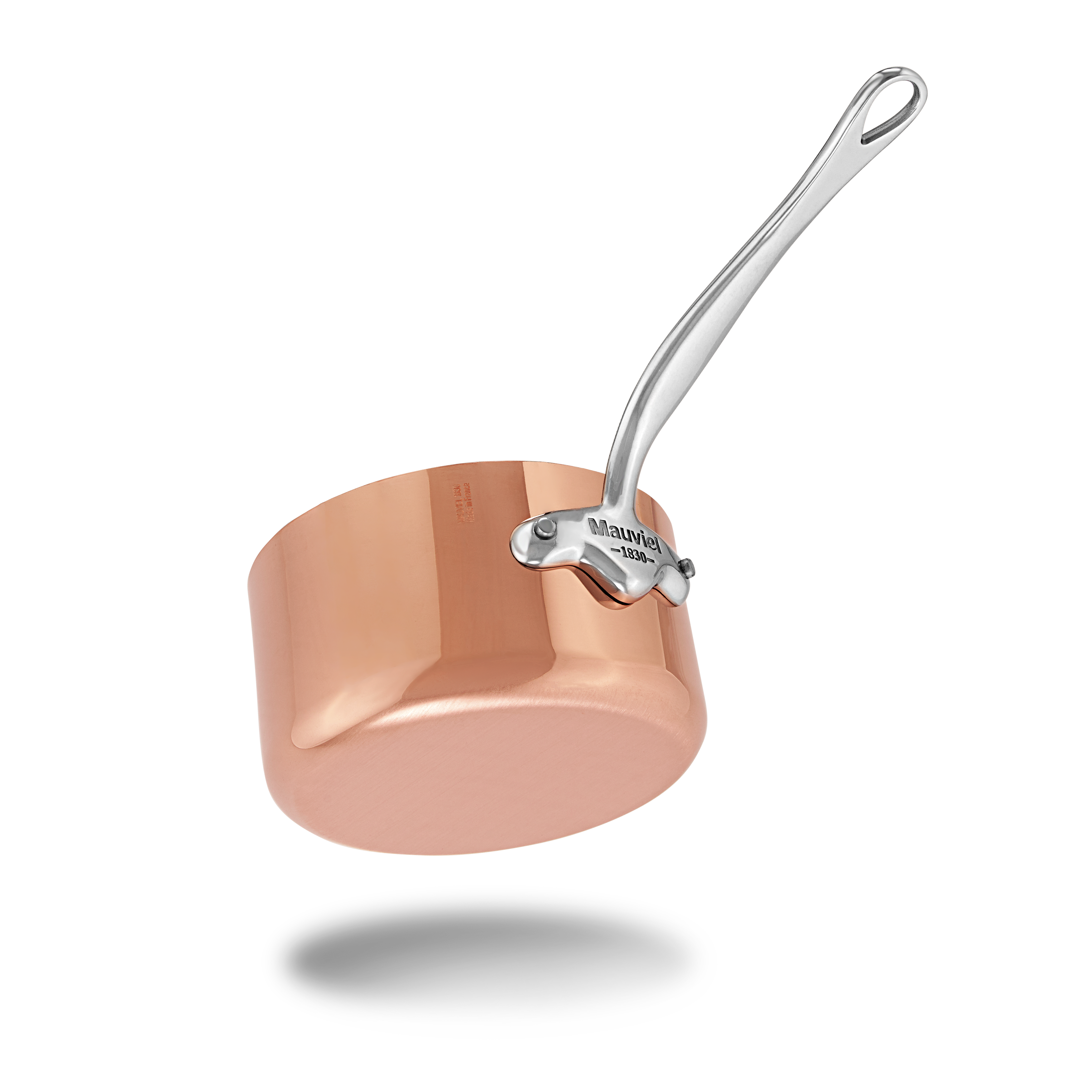Mauviel M'Heritage M'150 S Copper Sauce Pan With Curved Lid And Cast Stainless Steel Handle, 3.4-Qt