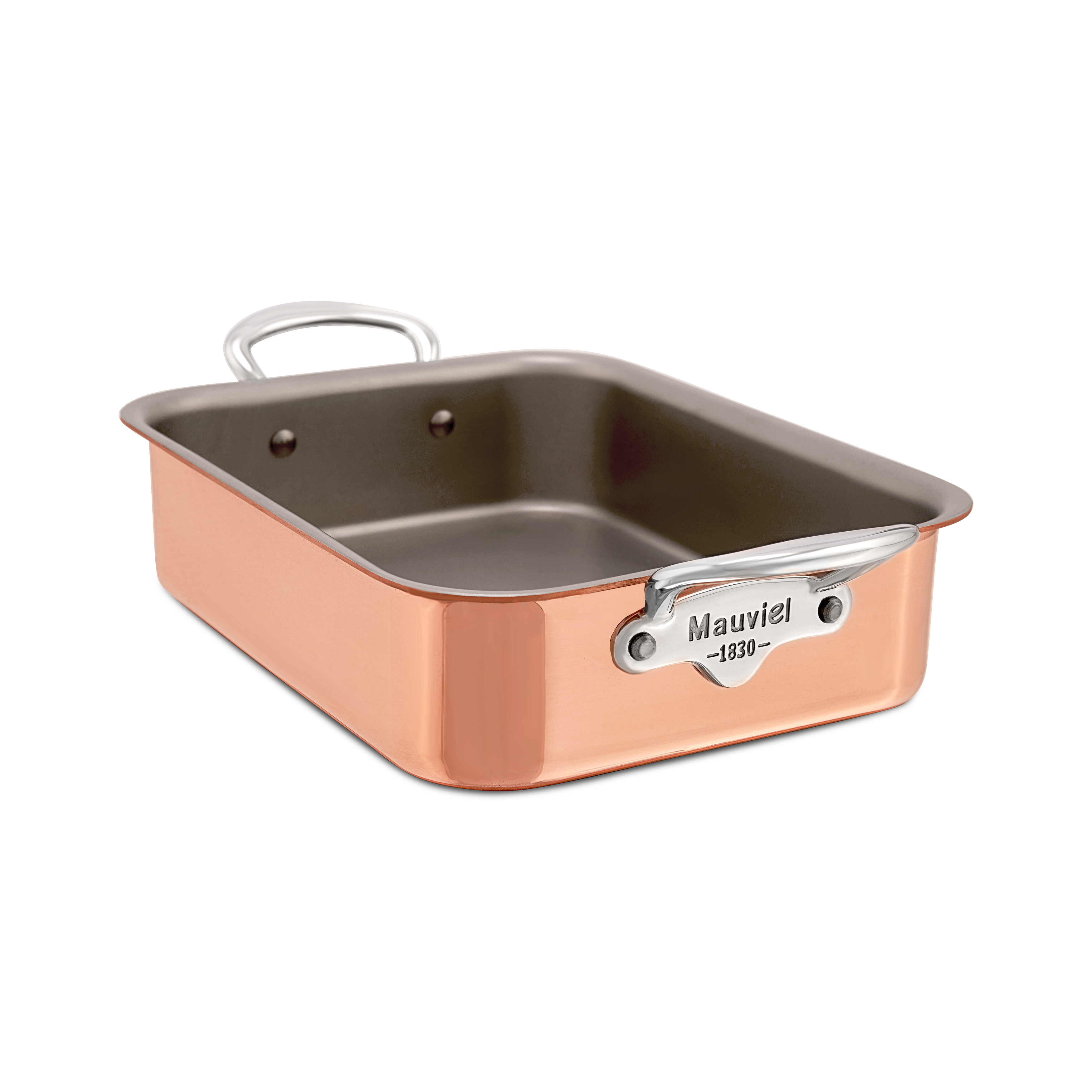 Mauviel Copper Roasting Pan With Stainless Steel Handles, 7.1 x 5.5-In