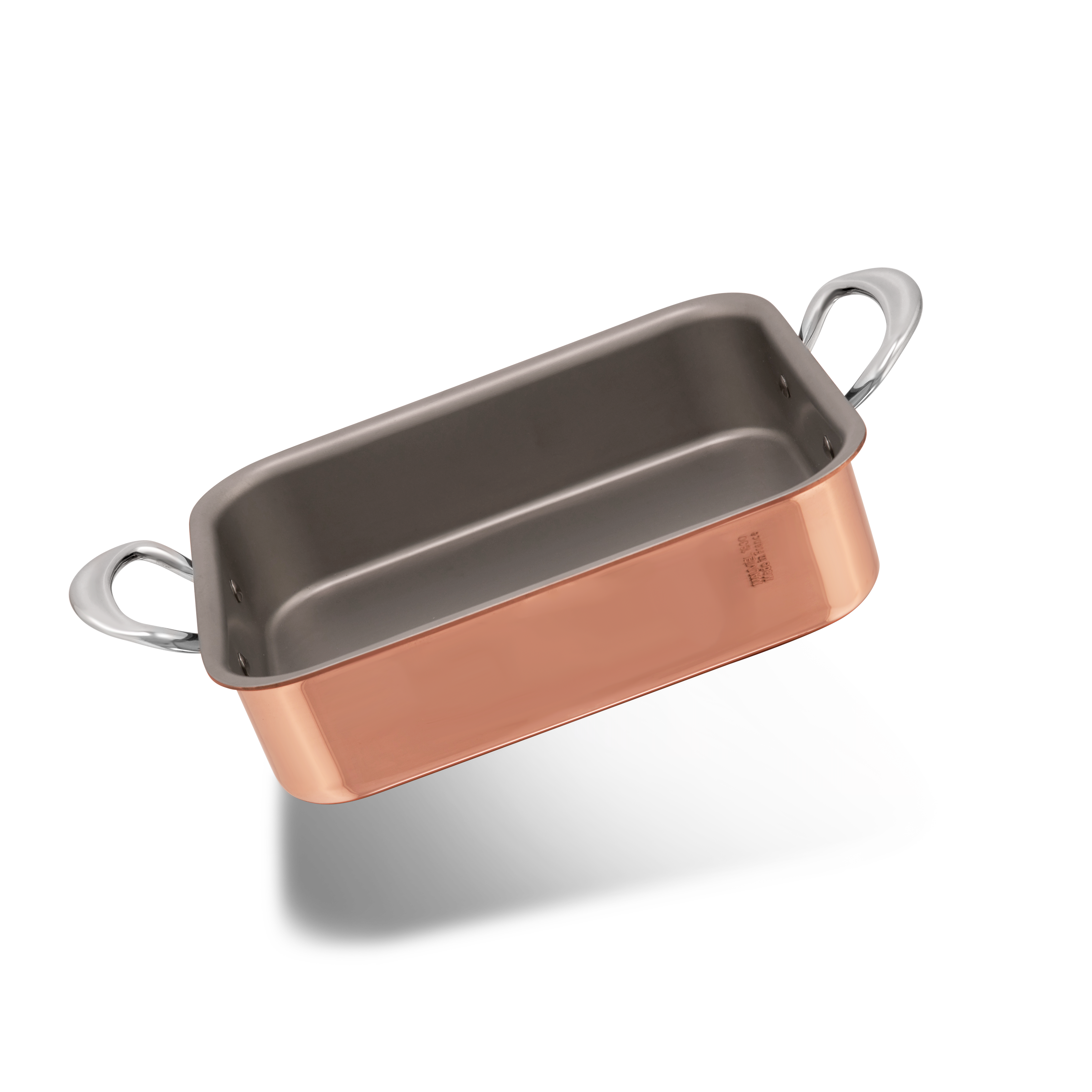 Mauviel Copper Roasting Pan With Stainless Steel Handles, 7.1 x 5.5-In