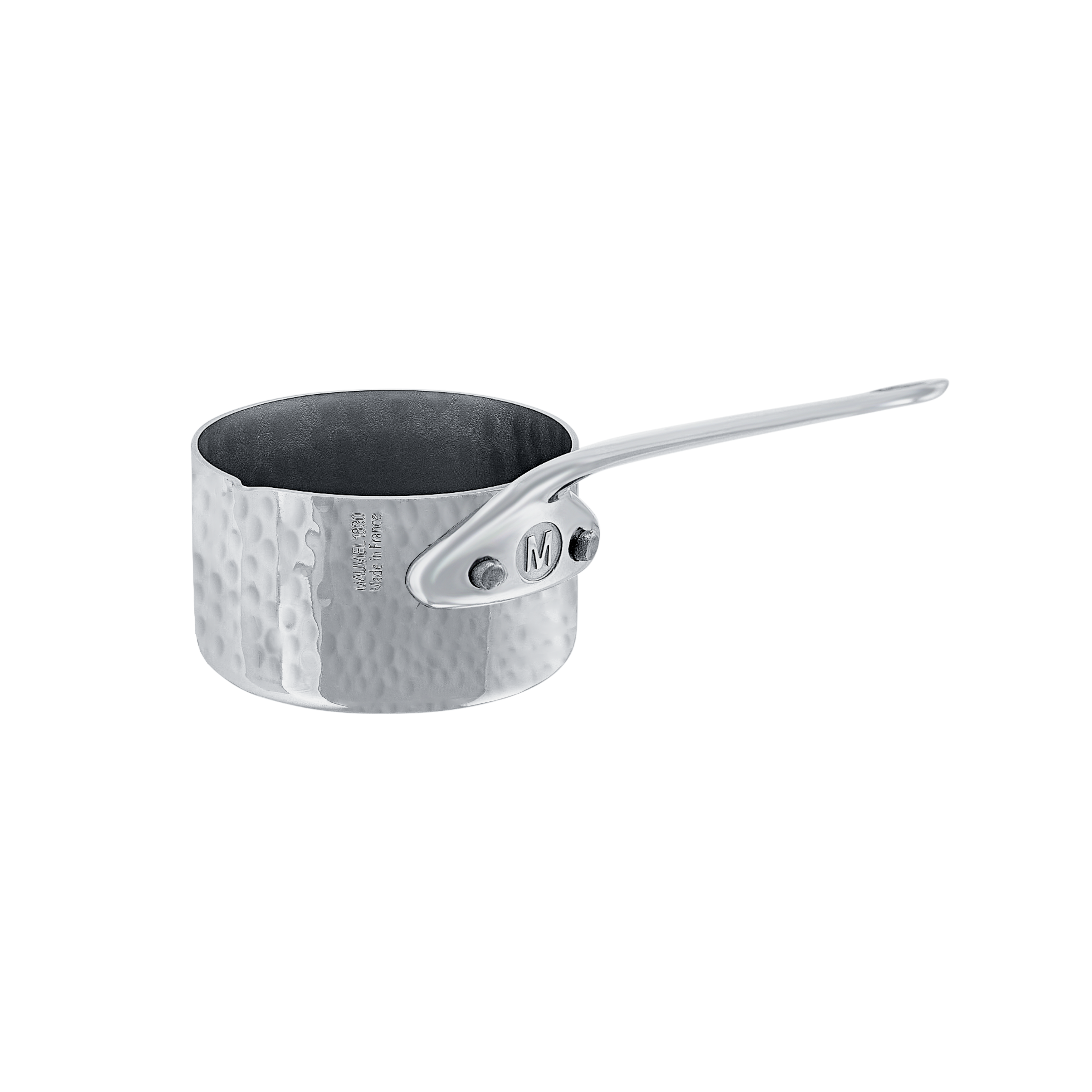 Mauviel M'MINIS Stainless Steel Mini Sauce Pan With Pouring Lip, Cast Stainless Steel Handle, 1.9-in