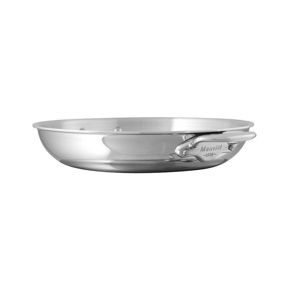 Mauviel M'COOK 5-Ply Round Pan With Cast Stainless Steel Handles, 6.3-In