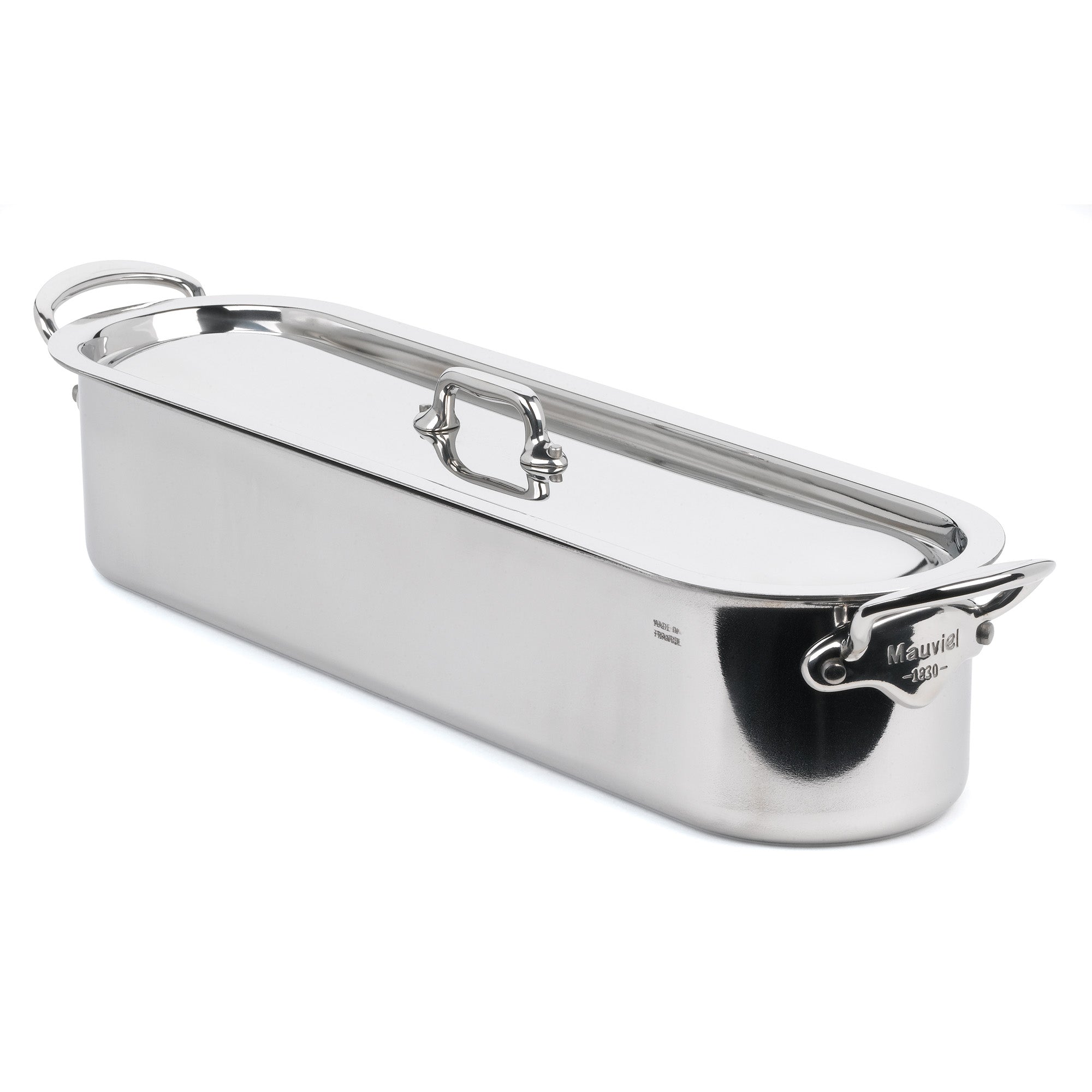Mauviel M'COOK 5-Ply Fish Kettle With Cast Stainless Steel Handle, 3.9-Qt