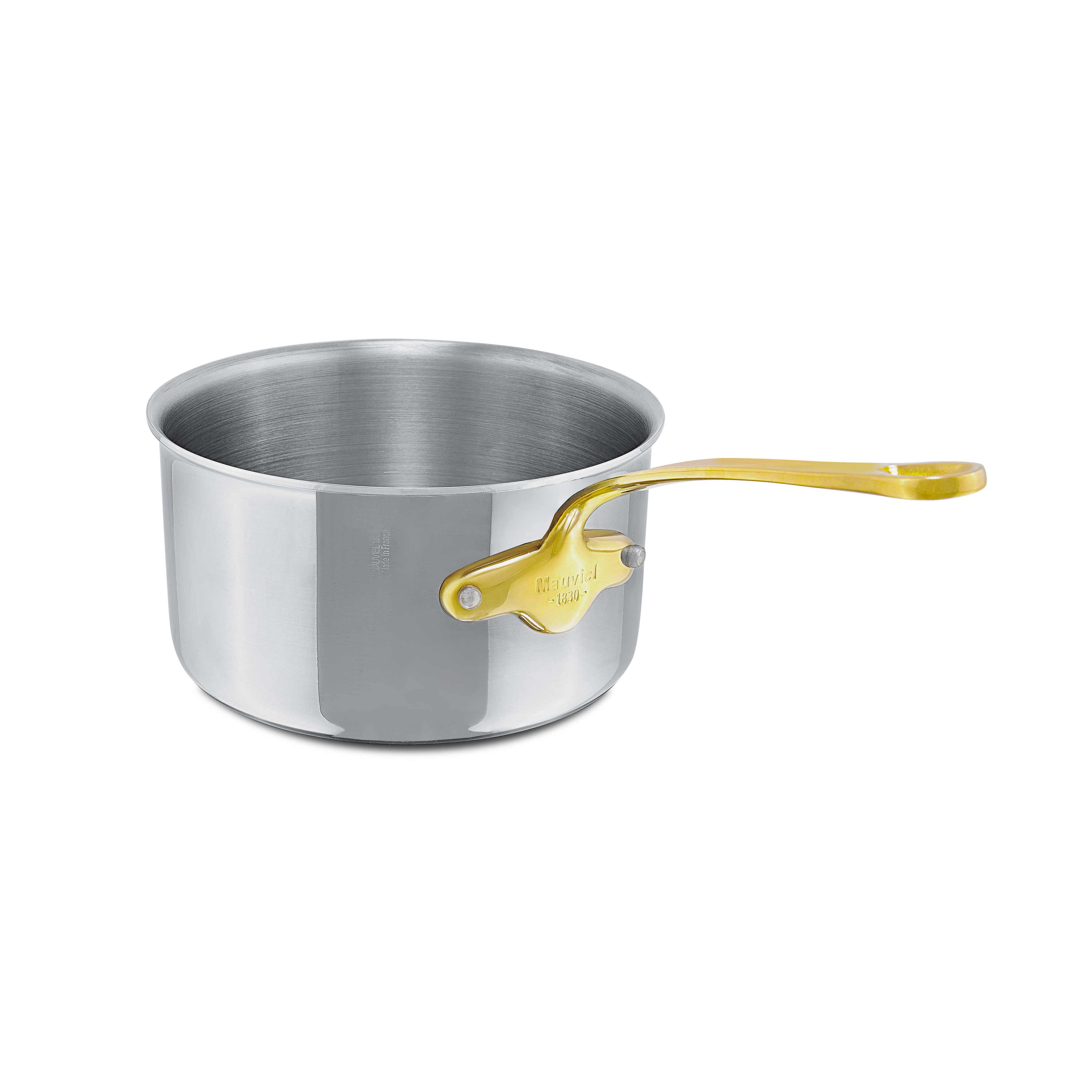 Mauviel M'COOK B Sauce Pan With Brass Handles, 2.6-Qt