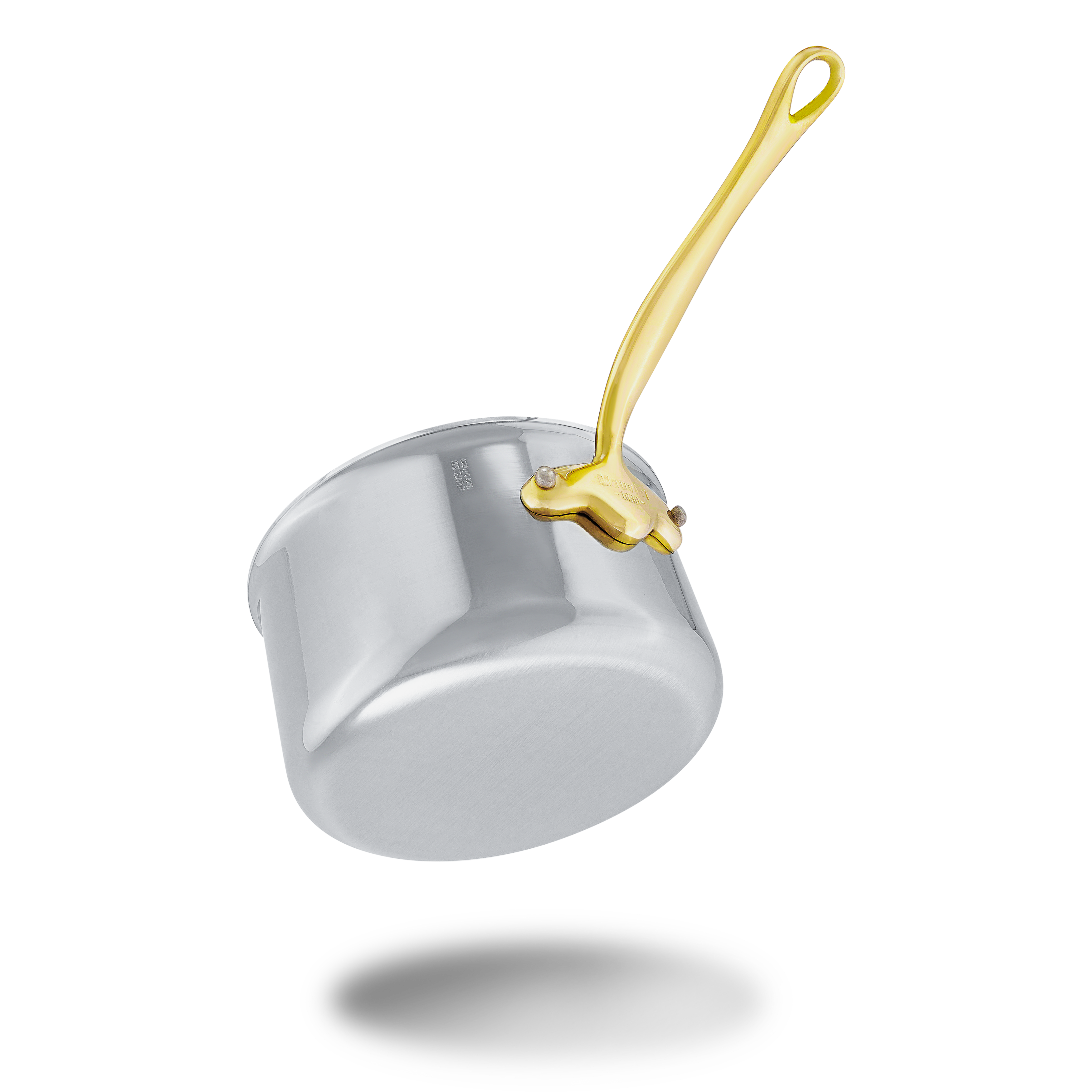 Mauviel M'COOK B Sauce Pan With Brass Handles, 2.6-Qt