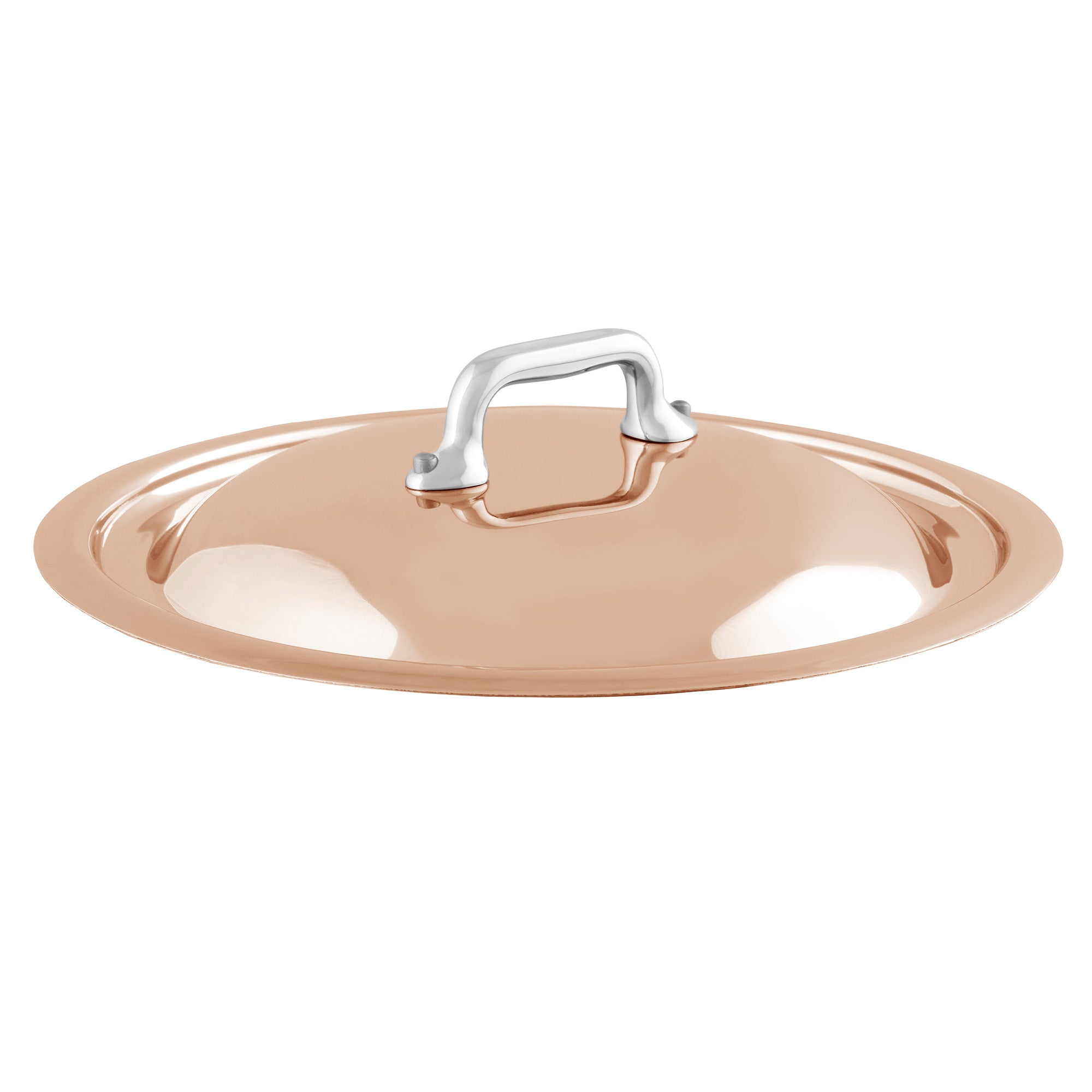 Mauviel Copper Curved Lid With Cast Stainless Steel Handle, 7-In