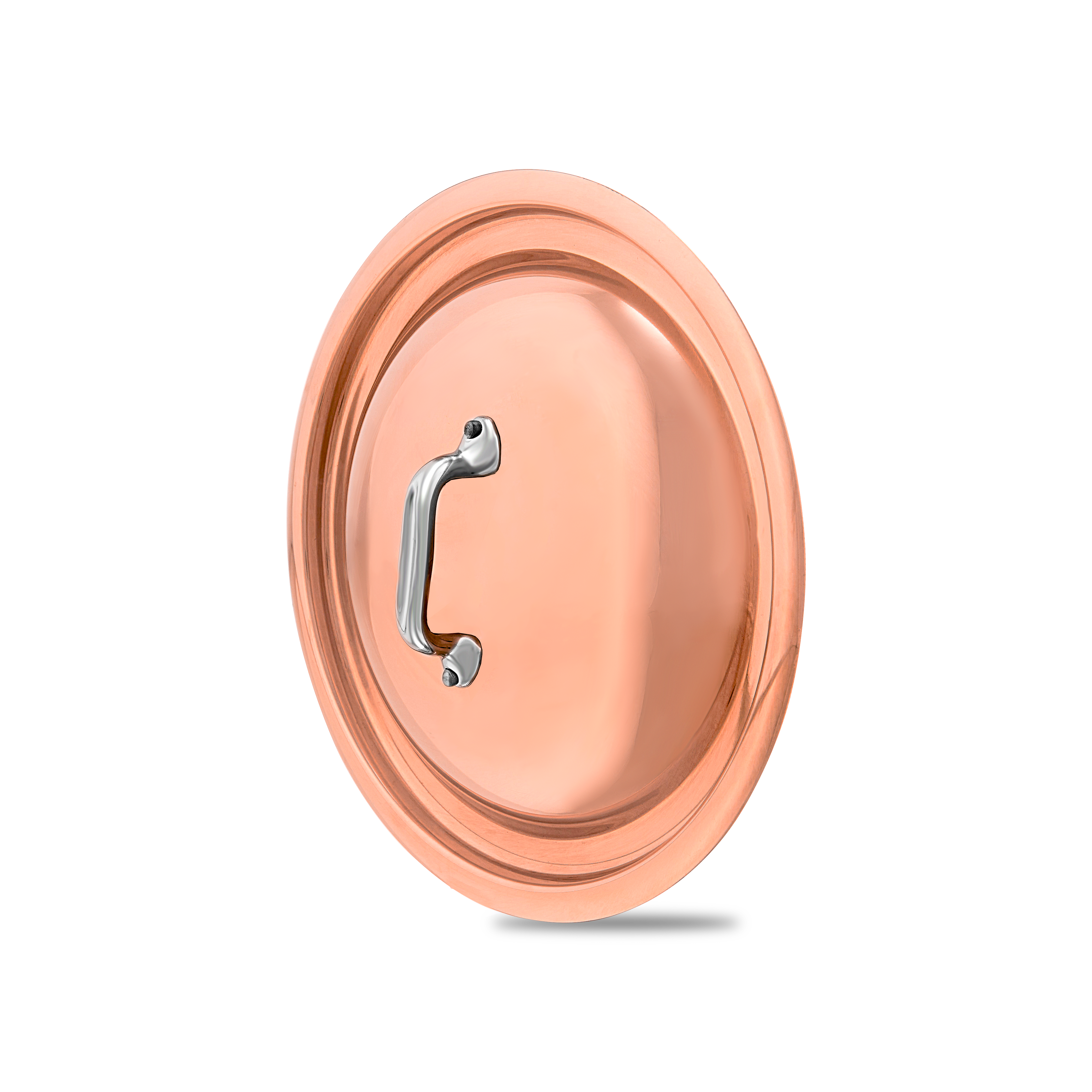 Mauviel Copper Curved Lid With Cast Stainless Steel Handle, 6.3-In