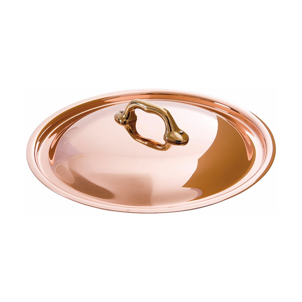 Mauviel M'Heritage M'150 B Copper Lid With Brass Handle, 7.1-In