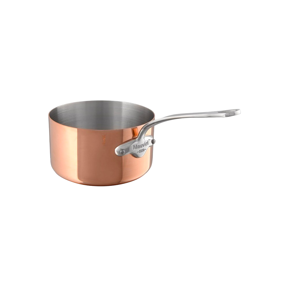 Mauviel M'Heritage M'150 S Copper Sauce Pan With Cast Stainless Steel Handle, 1.8-Qt
