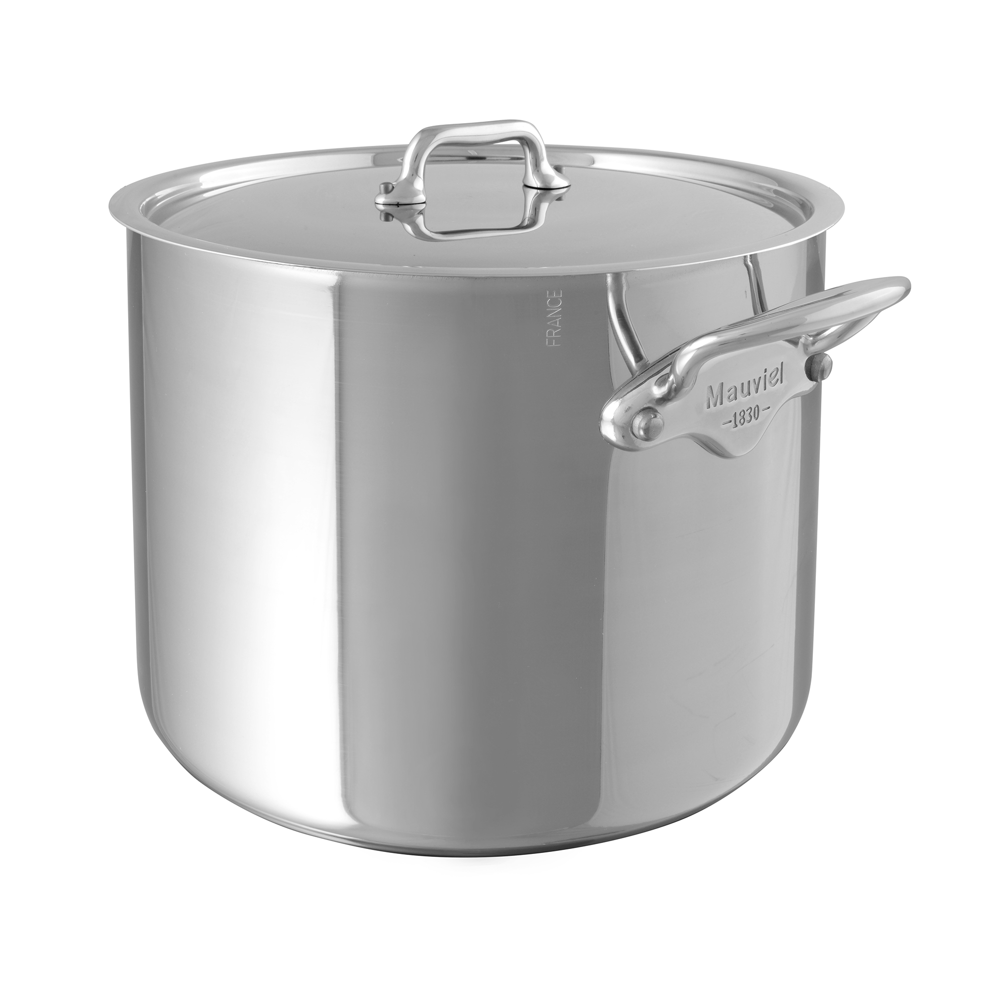 Mauviel M'URBAN 4 Tri-Ply Stockpot With Lid, Cast Stainless Steel Handles, -Qt