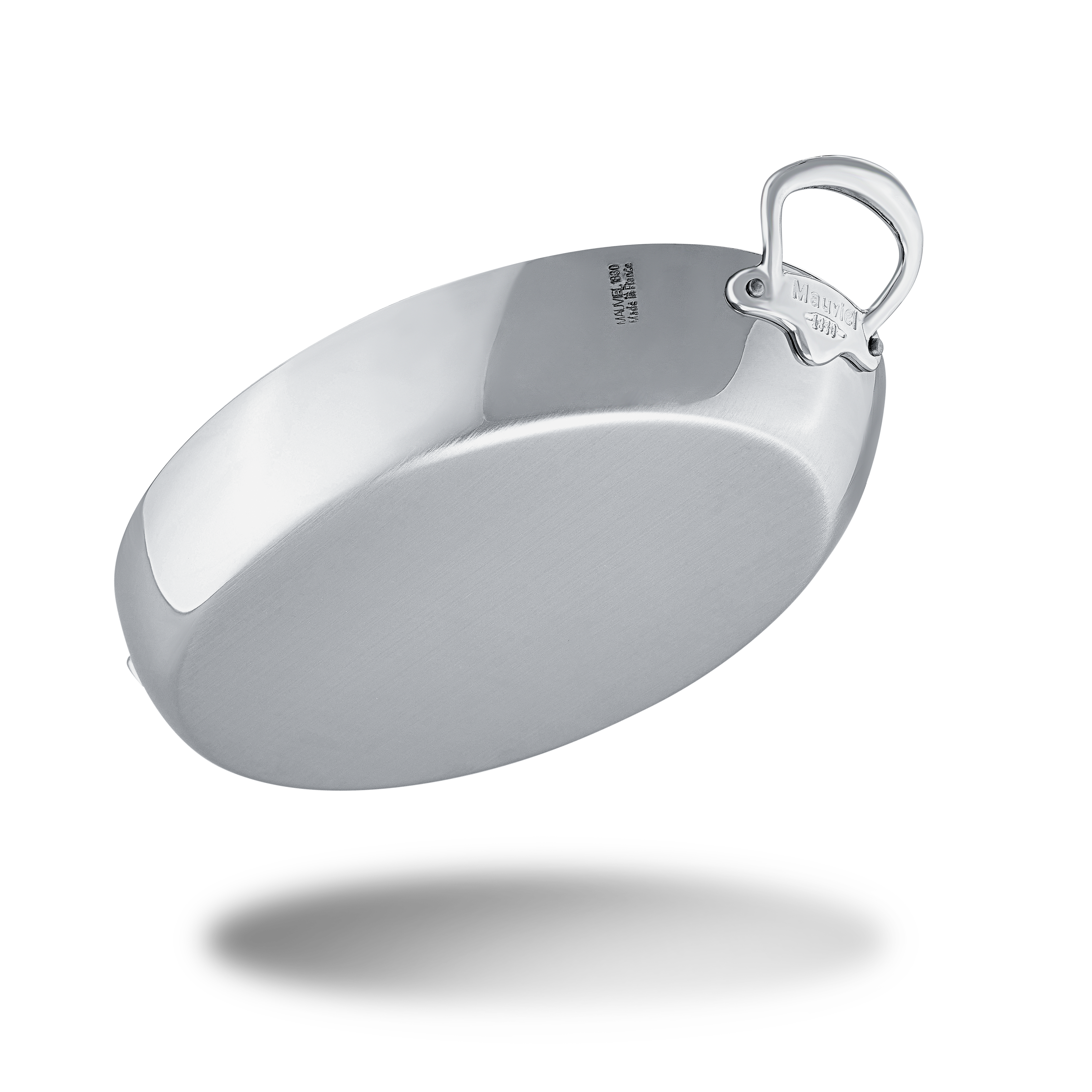 Mauviel M'COOK 5-Ply Oval Pan With Cast Stainless Steel Handles, 11.8-In