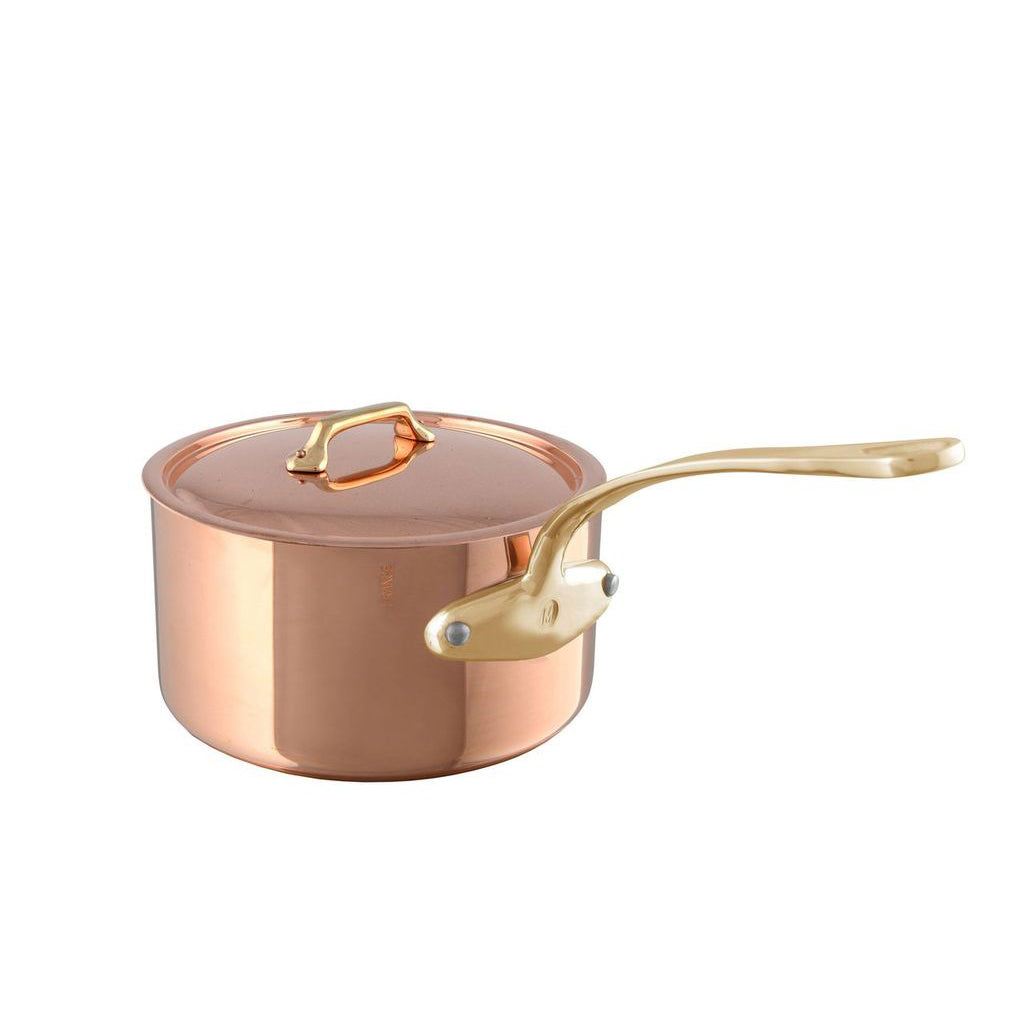 Mauviel M'Heritage M'200 B 6-Piece Copper DeLuxe Cookware Set With Brass Handles
