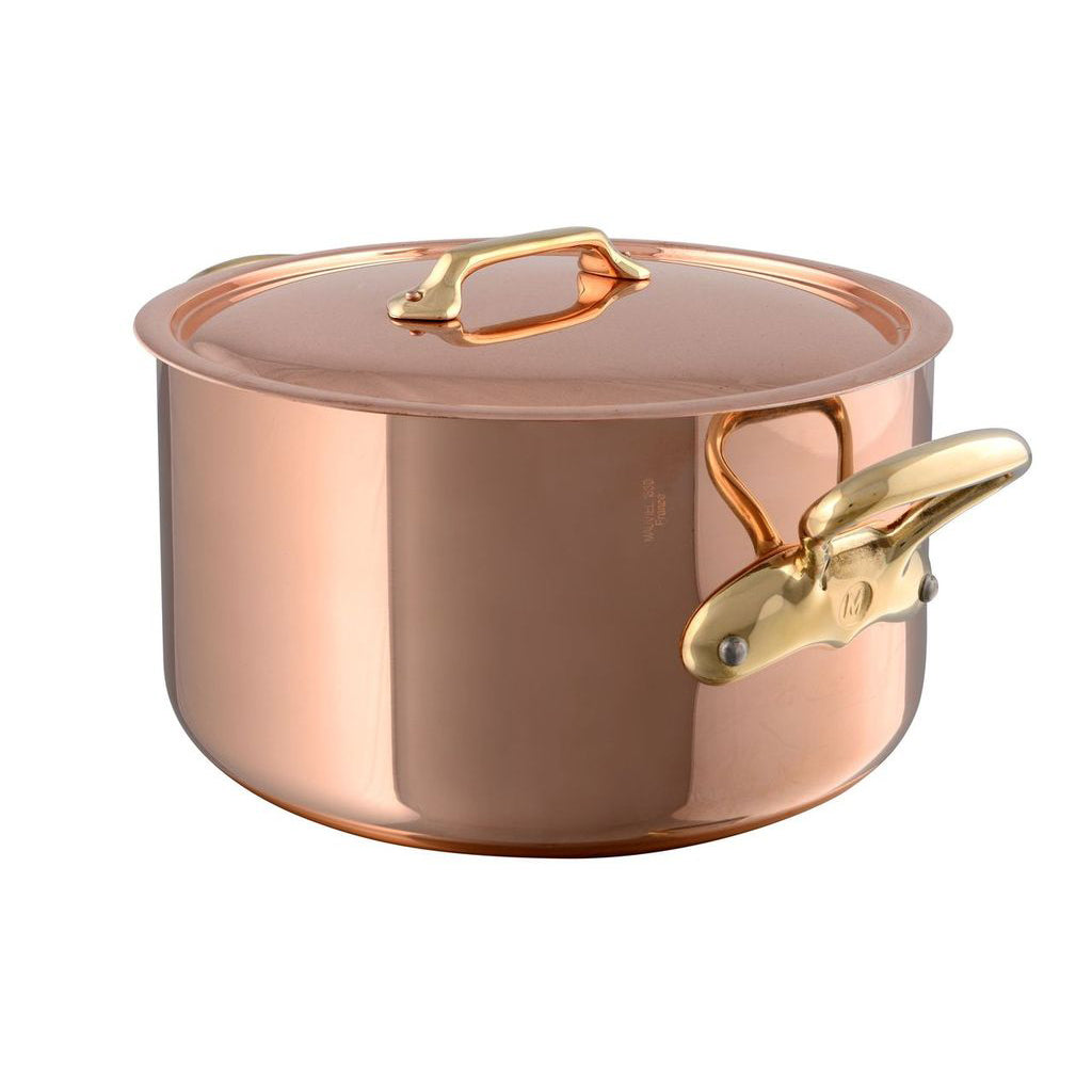 Mauviel M'Heritage M'200 B 5-Piece Copper Cookware Set With Brass Handles