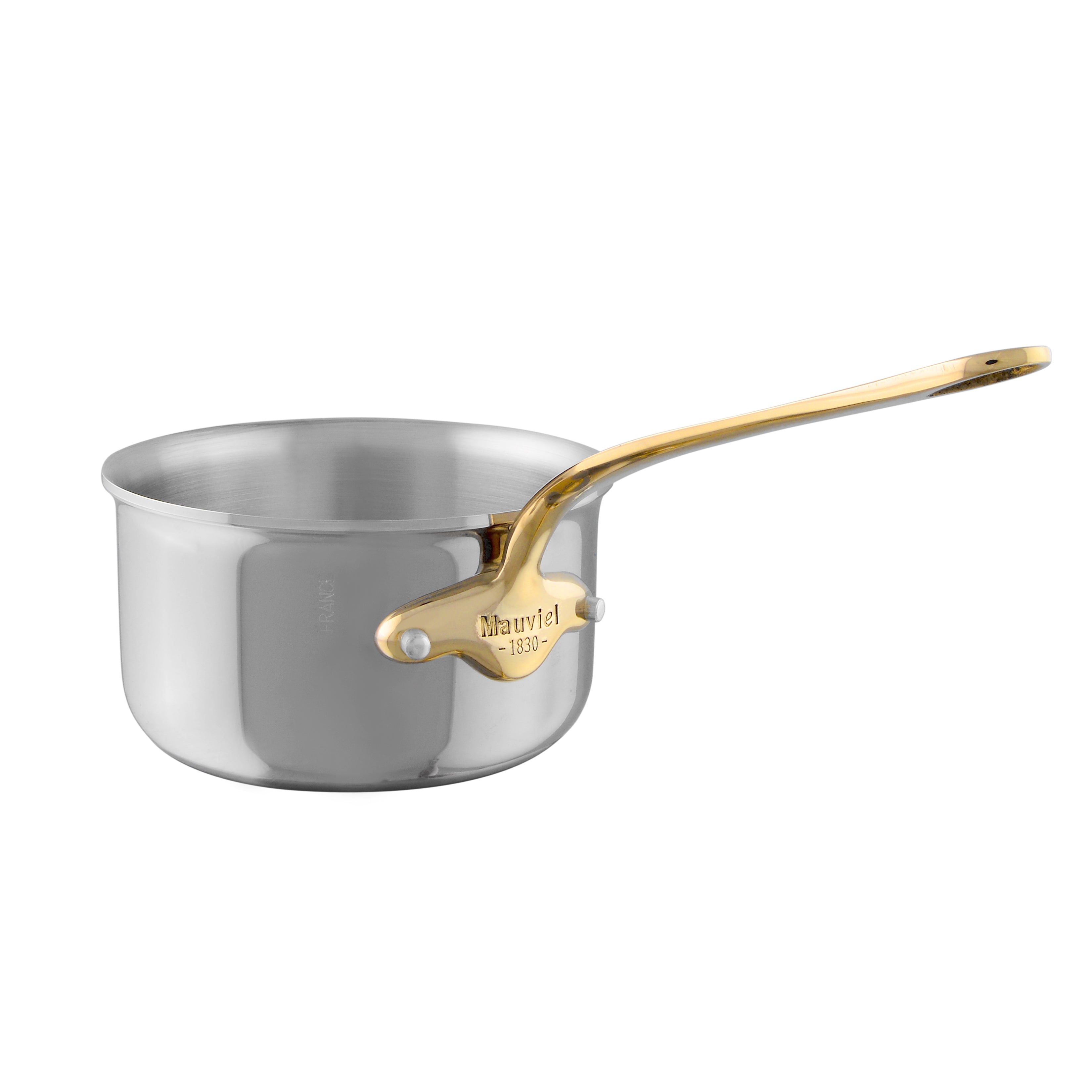 Mauviel M'COOK B Sauce Pan With Brass Handles, 1.8-Qt