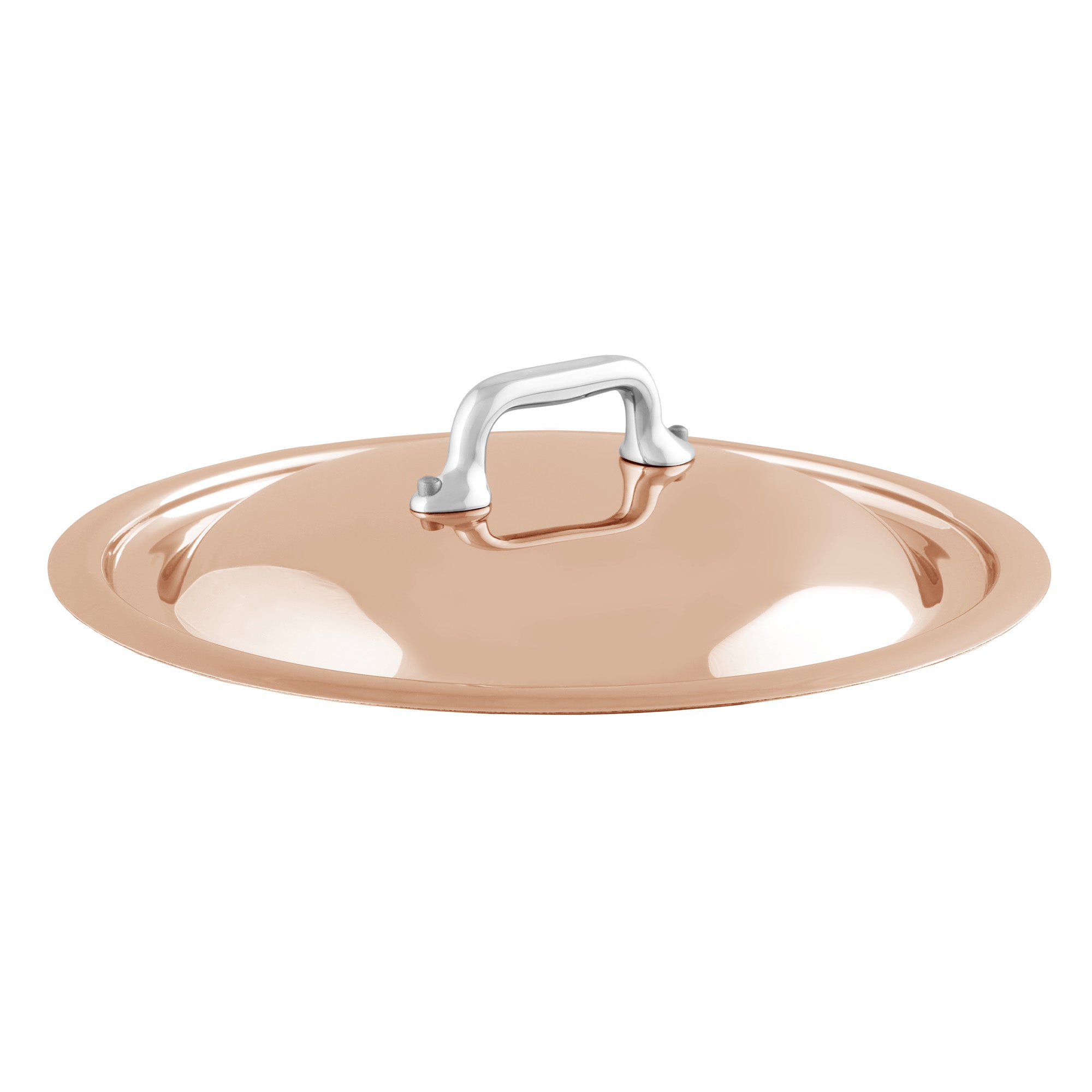 Mauviel Copper Curved Lid With Cast Stainless Steel Handle, 5.5-In