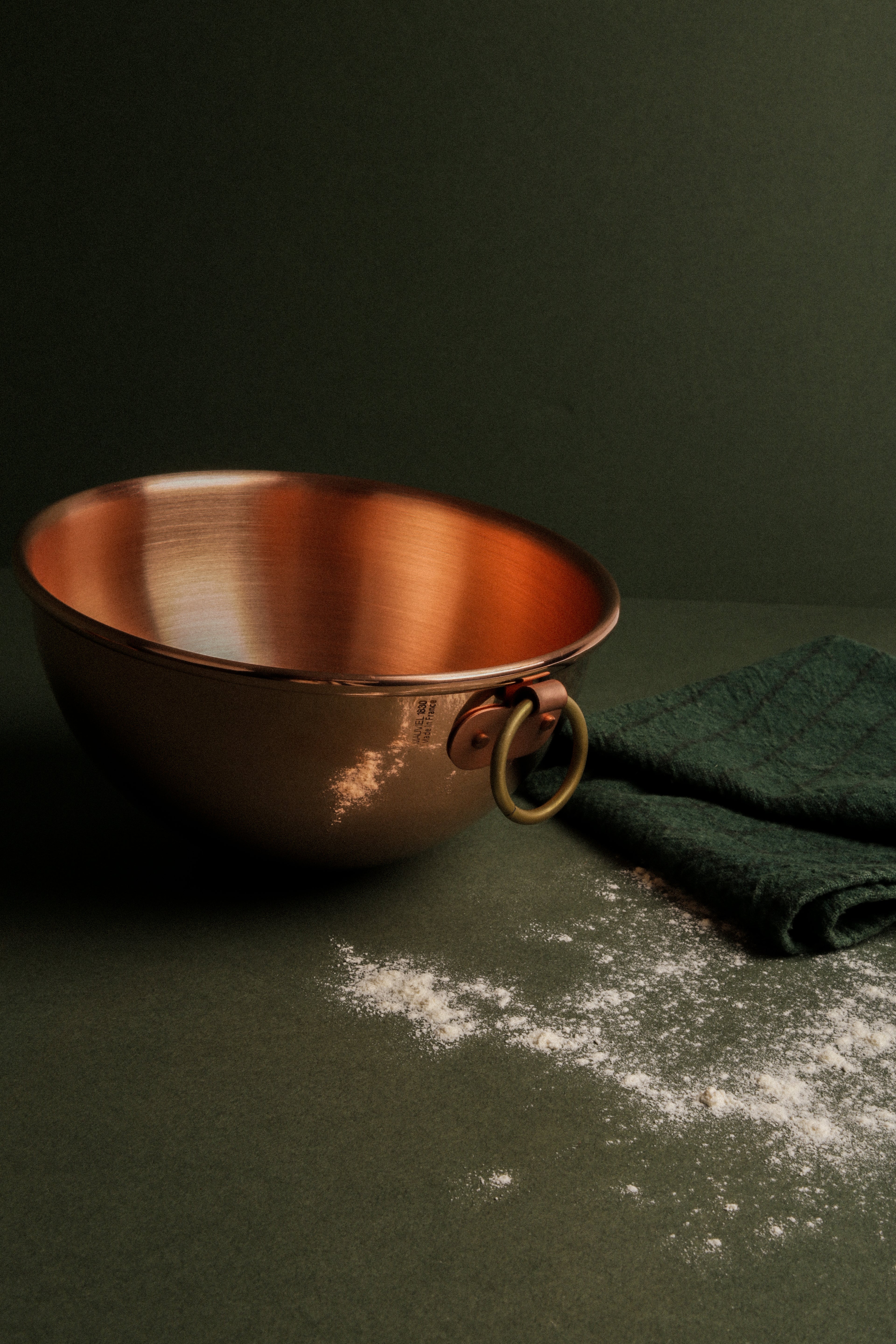 Mauviel M'Passion Copper Egg White Beating Bowl With Ring & Support, 2.8-qt
