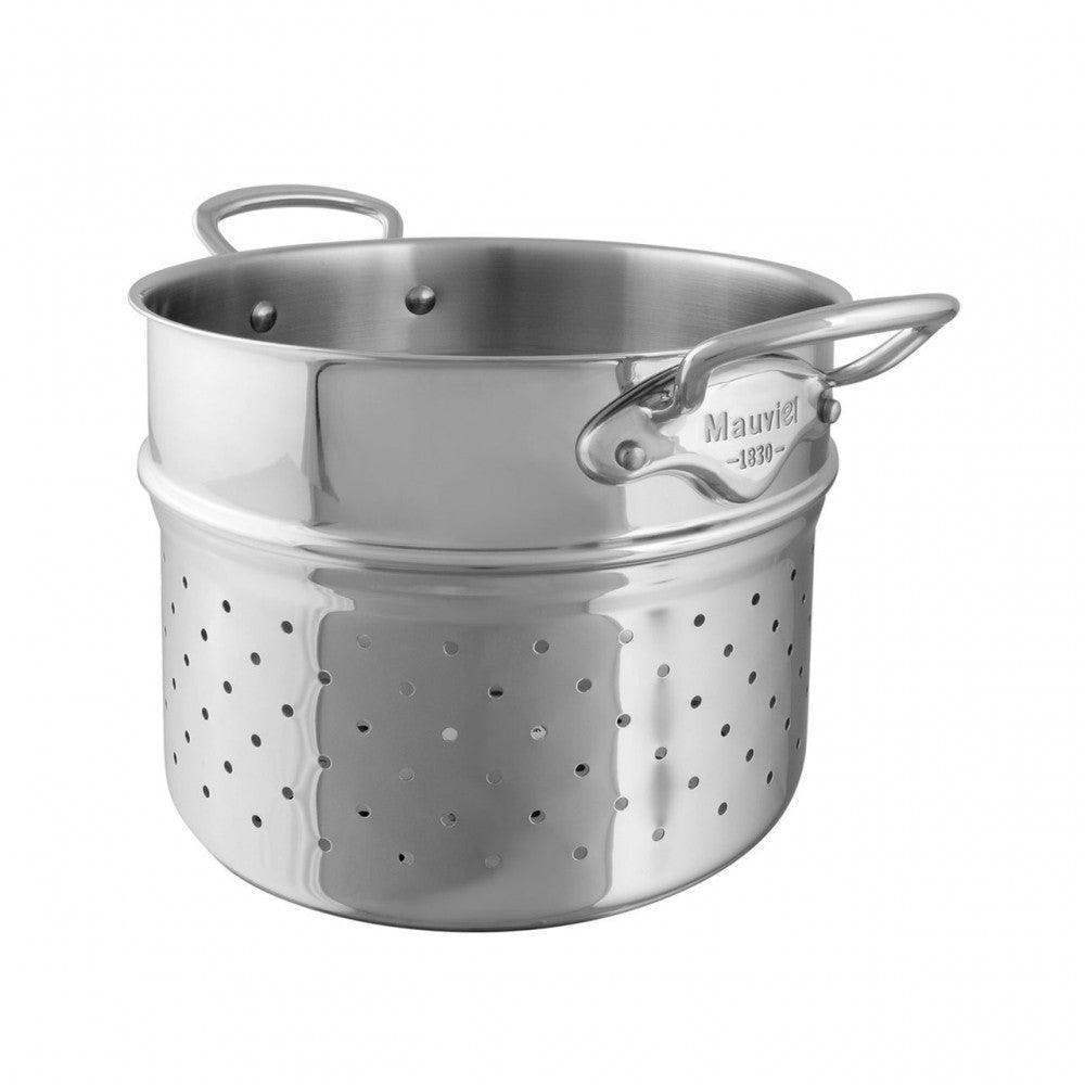 Mauviel Pasta Insert With Cast Stainless Steel Handle, 9.4-in