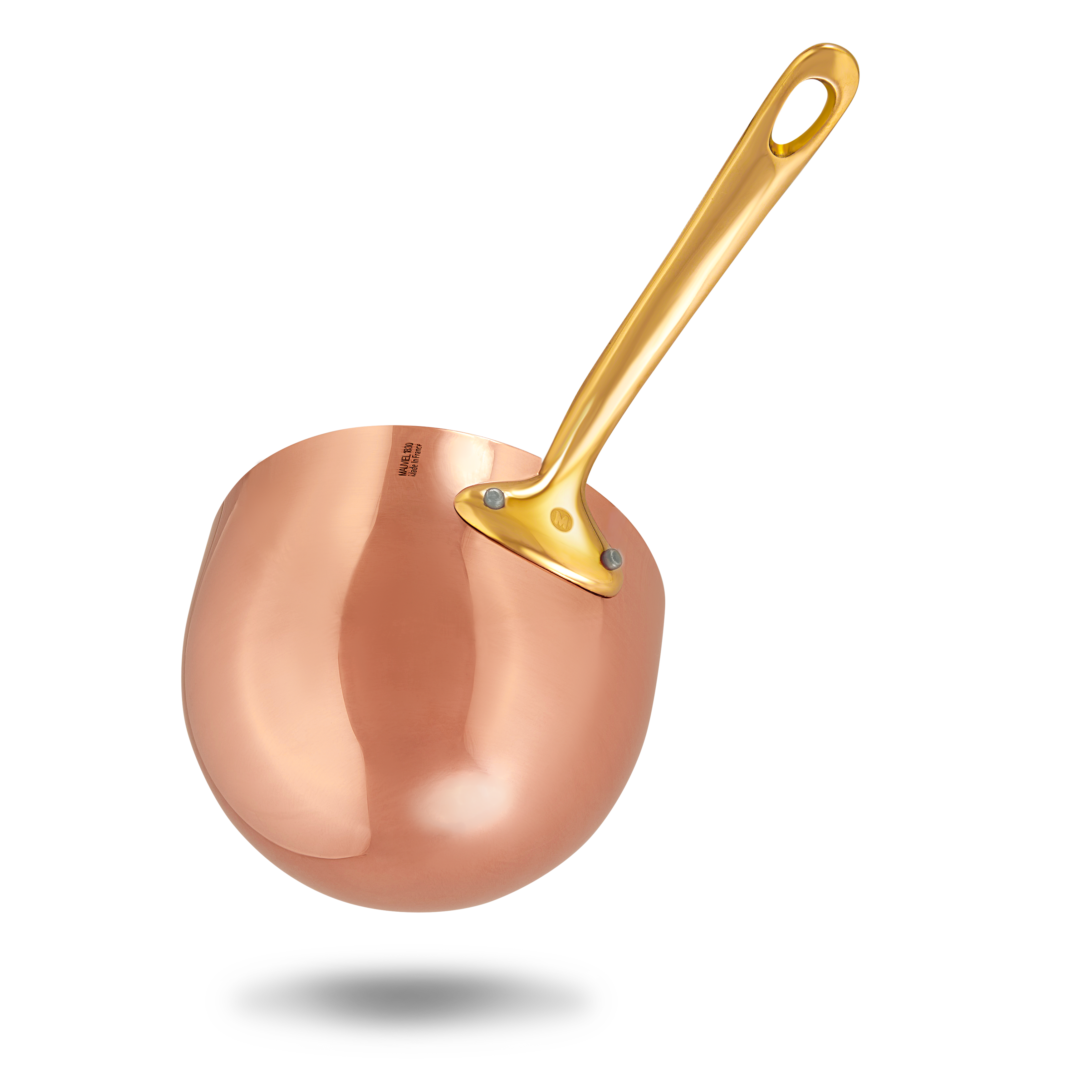 Mauviel M'PASSION Copper Zabaglione With Brass Handles, 7.9-In