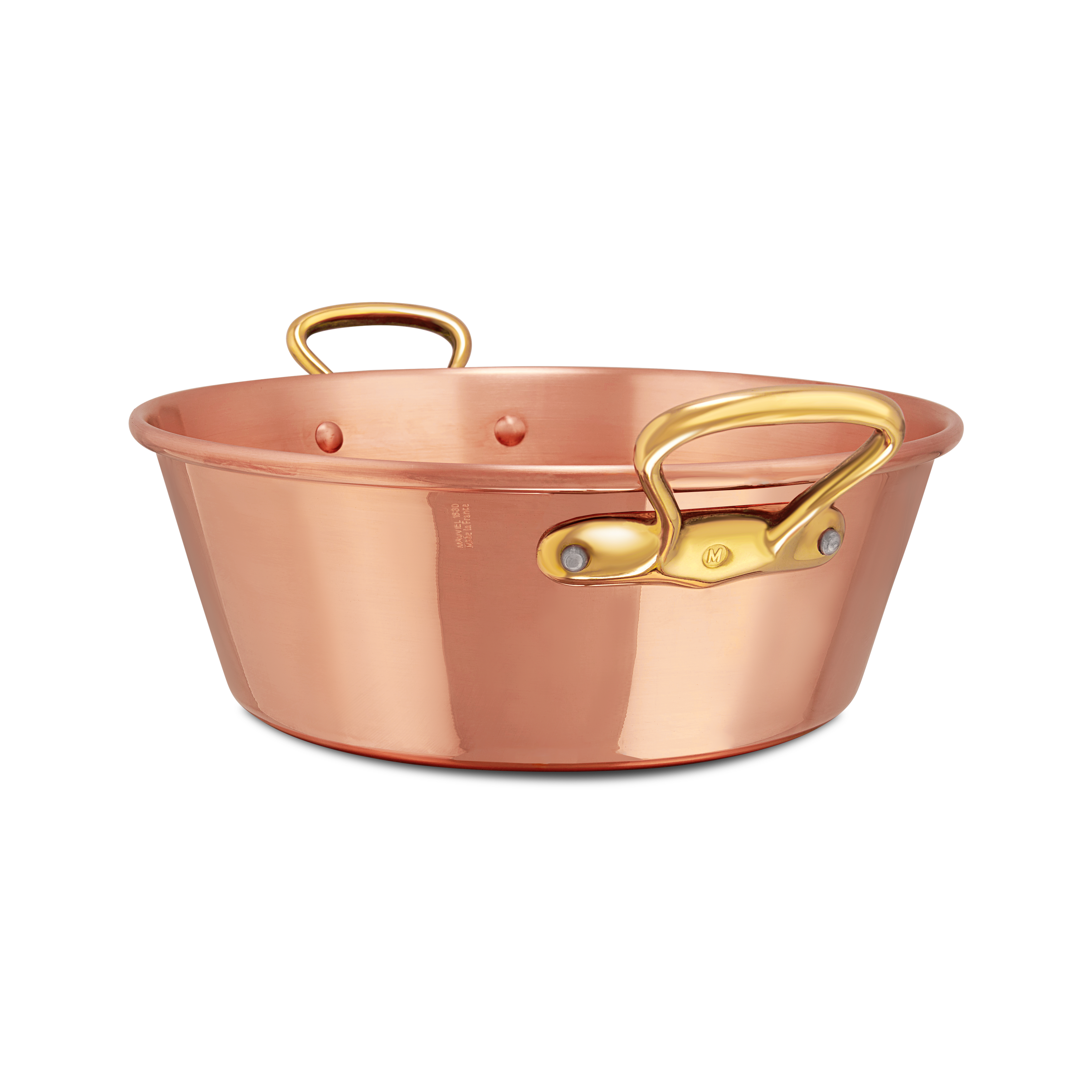 Mauviel M'PASSION Copper Jam Pan With Brass Handles, 9.4-Qt