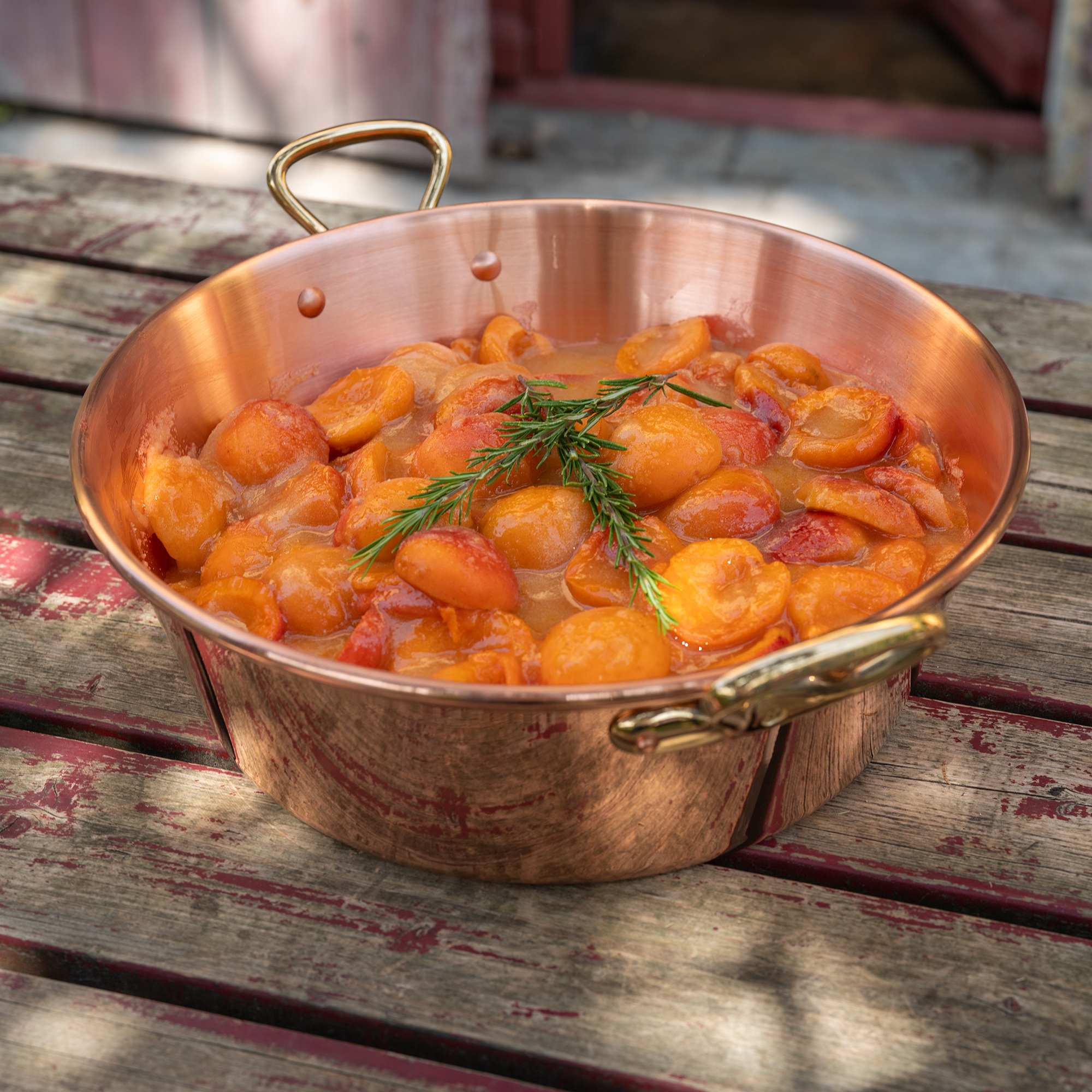 Mauviel M'PASSION Copper Jam Pan With Brass Handles, 9.4-Qt